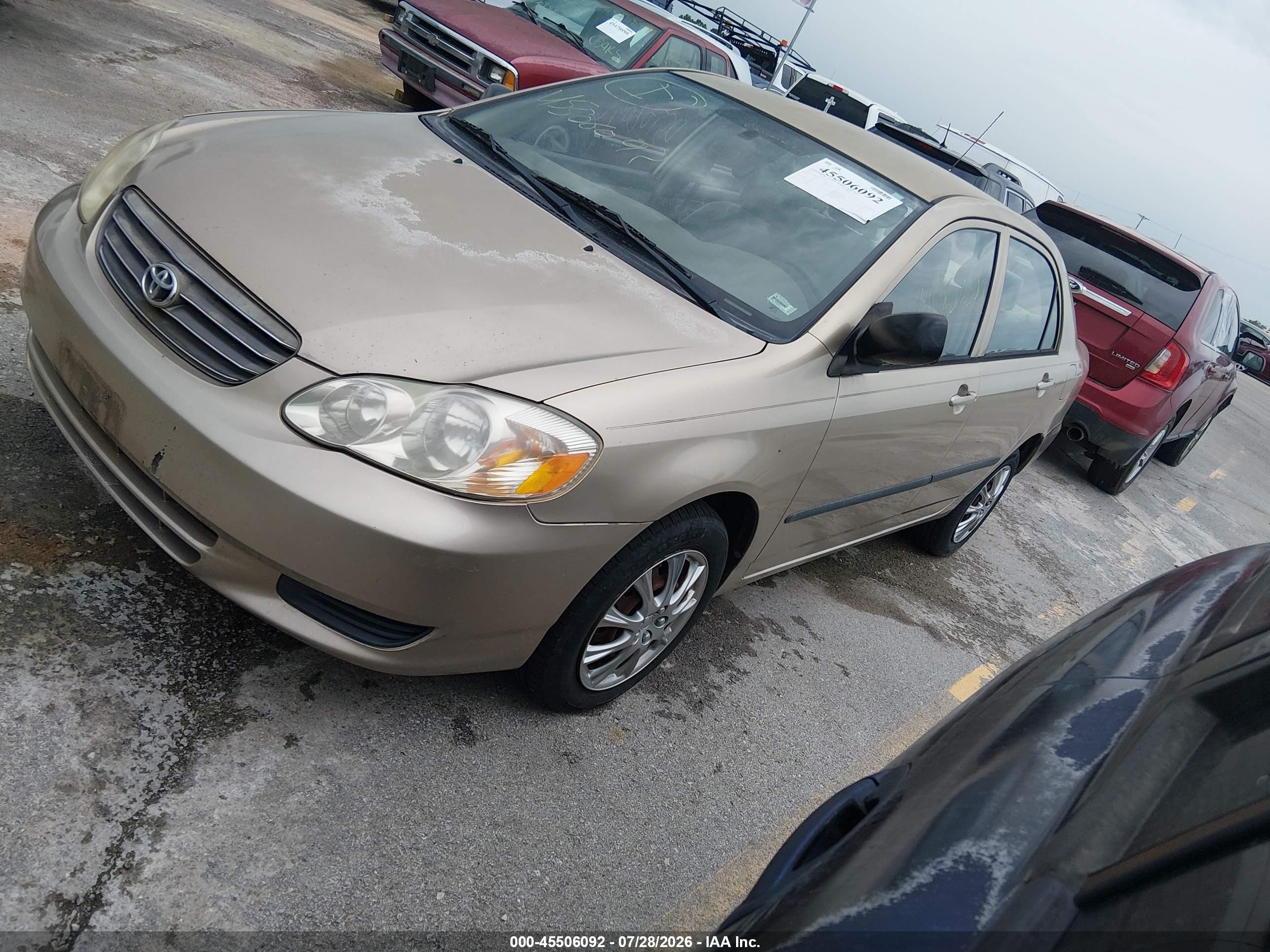 2004 Toyota Corolla Ce Gold vin: 1NXBR32E74Z213434