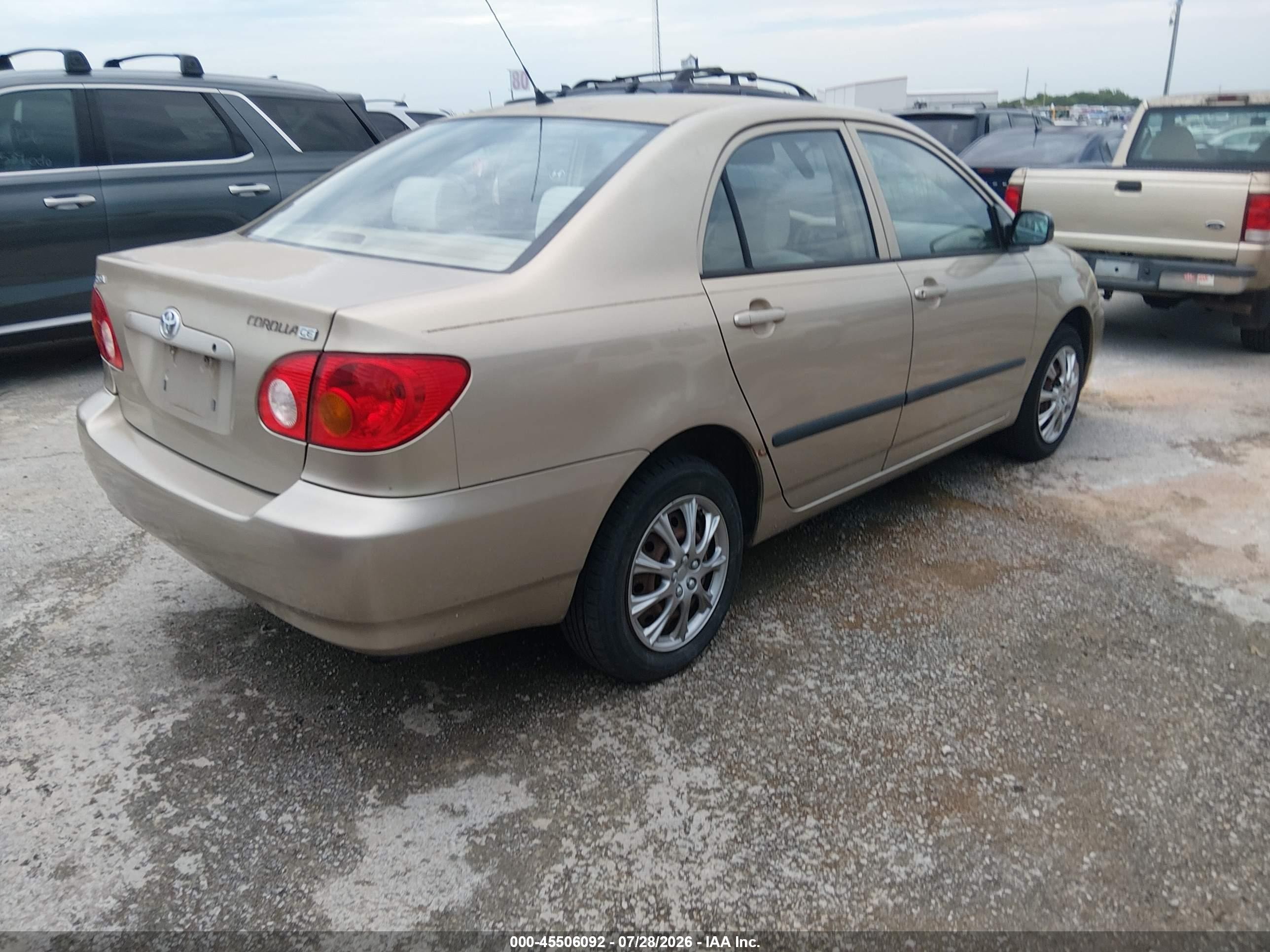 2004 Toyota Corolla Ce Gold vin: 1NXBR32E74Z213434