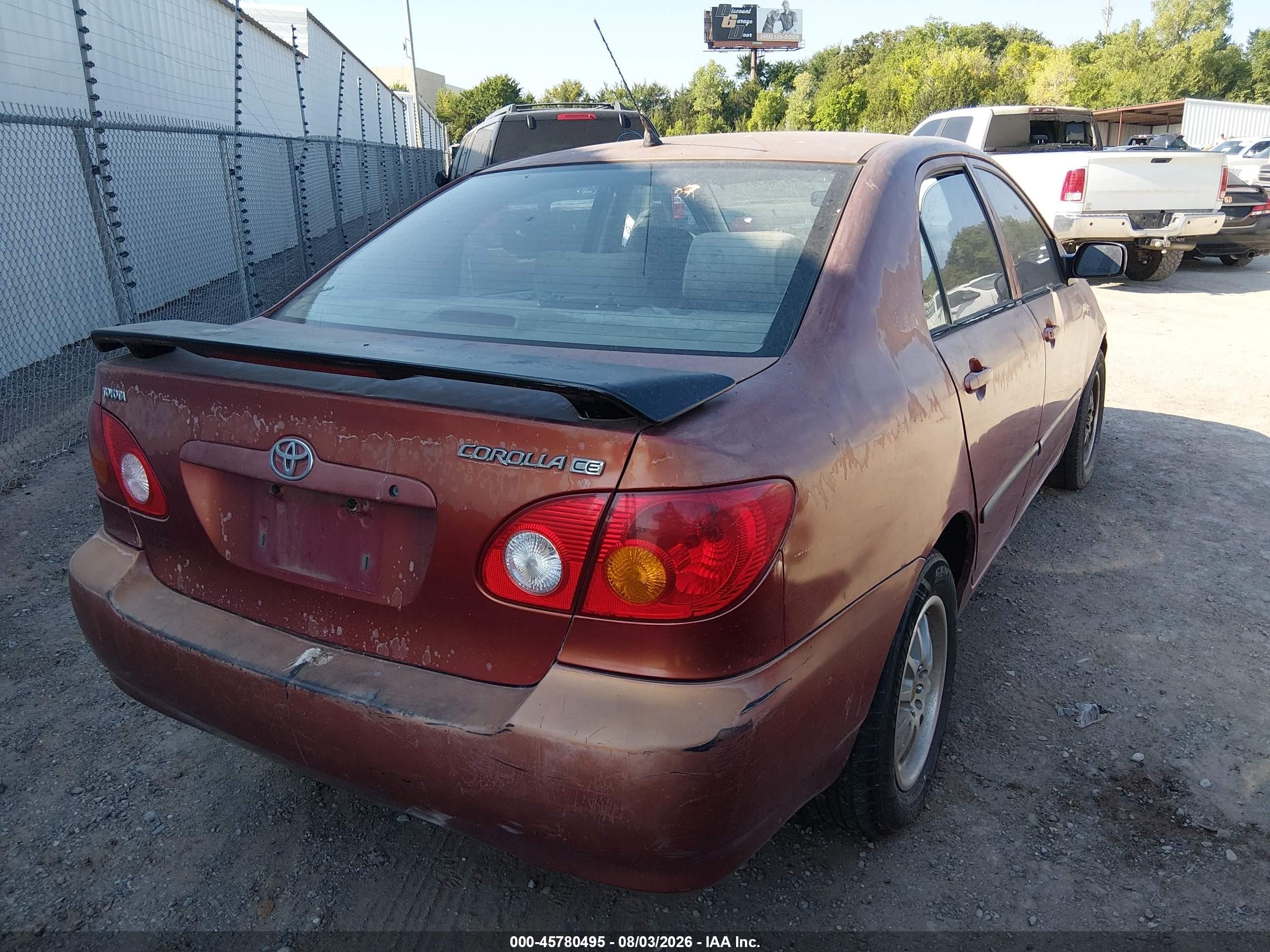 2004 Toyota Corolla Ce Red vin: 1NXBR32E74Z295441