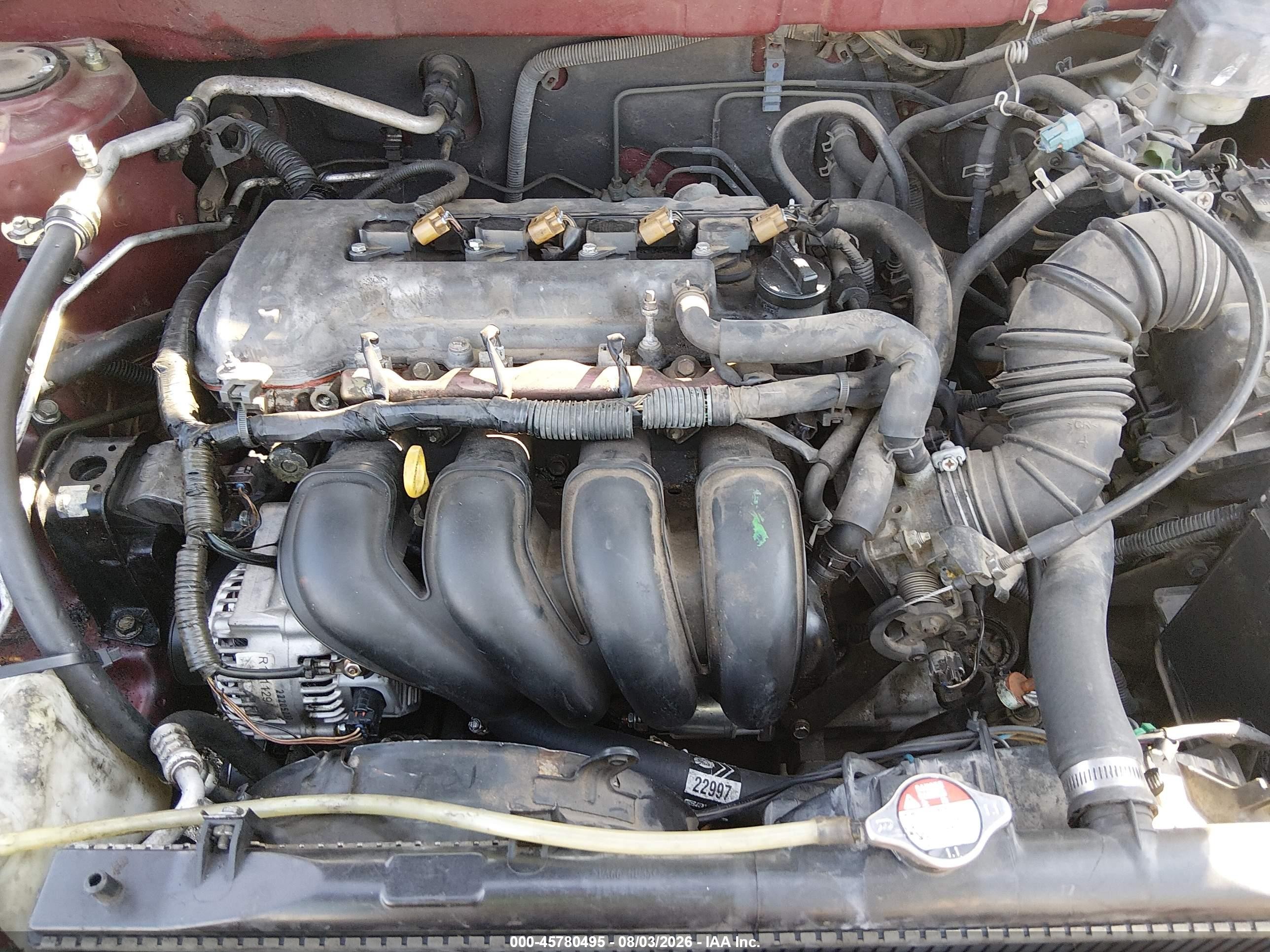 2004 Toyota Corolla Ce Red vin: 1NXBR32E74Z295441