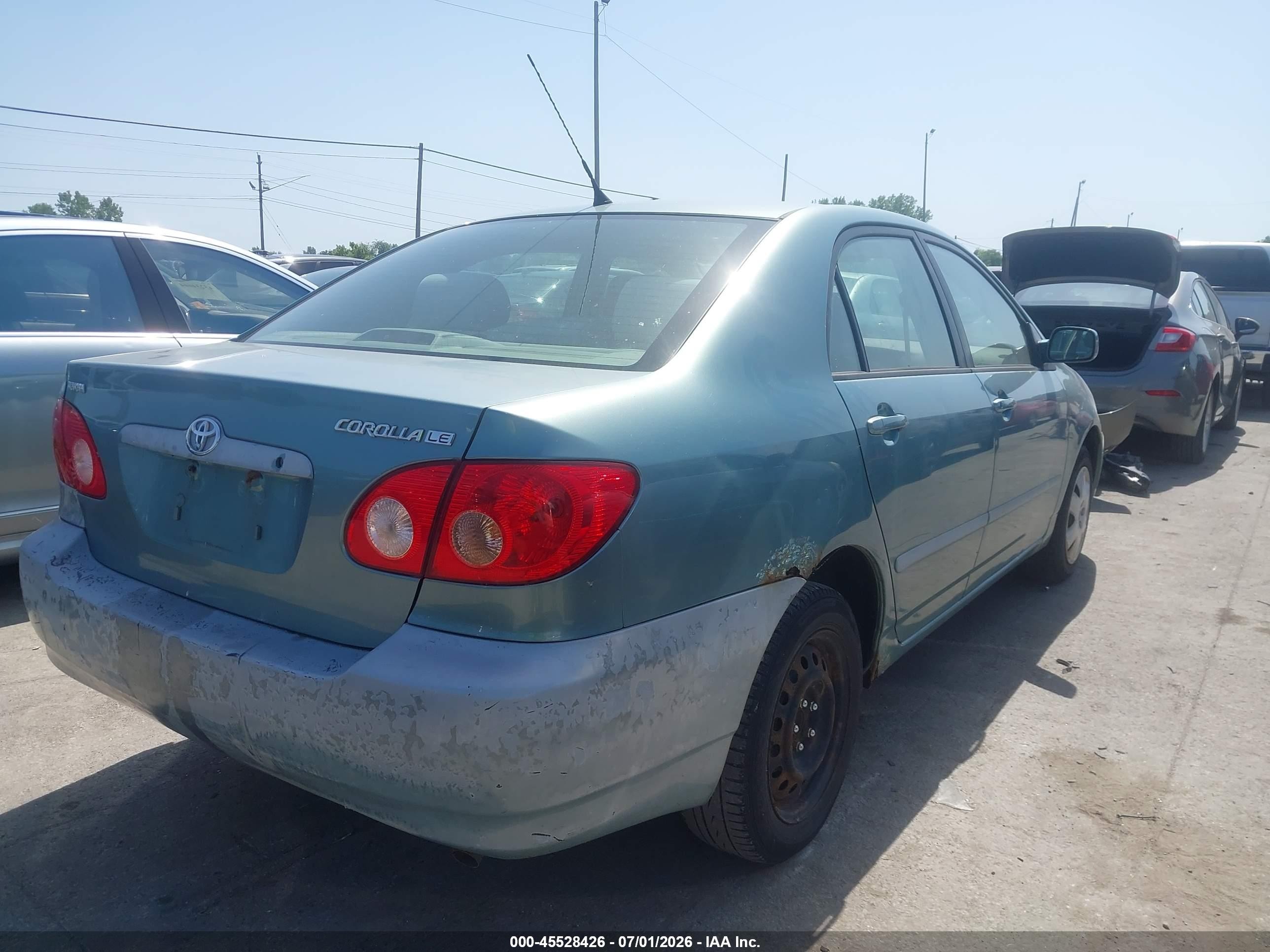 2005 Toyota Corolla Le Light Blue vin: 1NXBR32E75Z407785