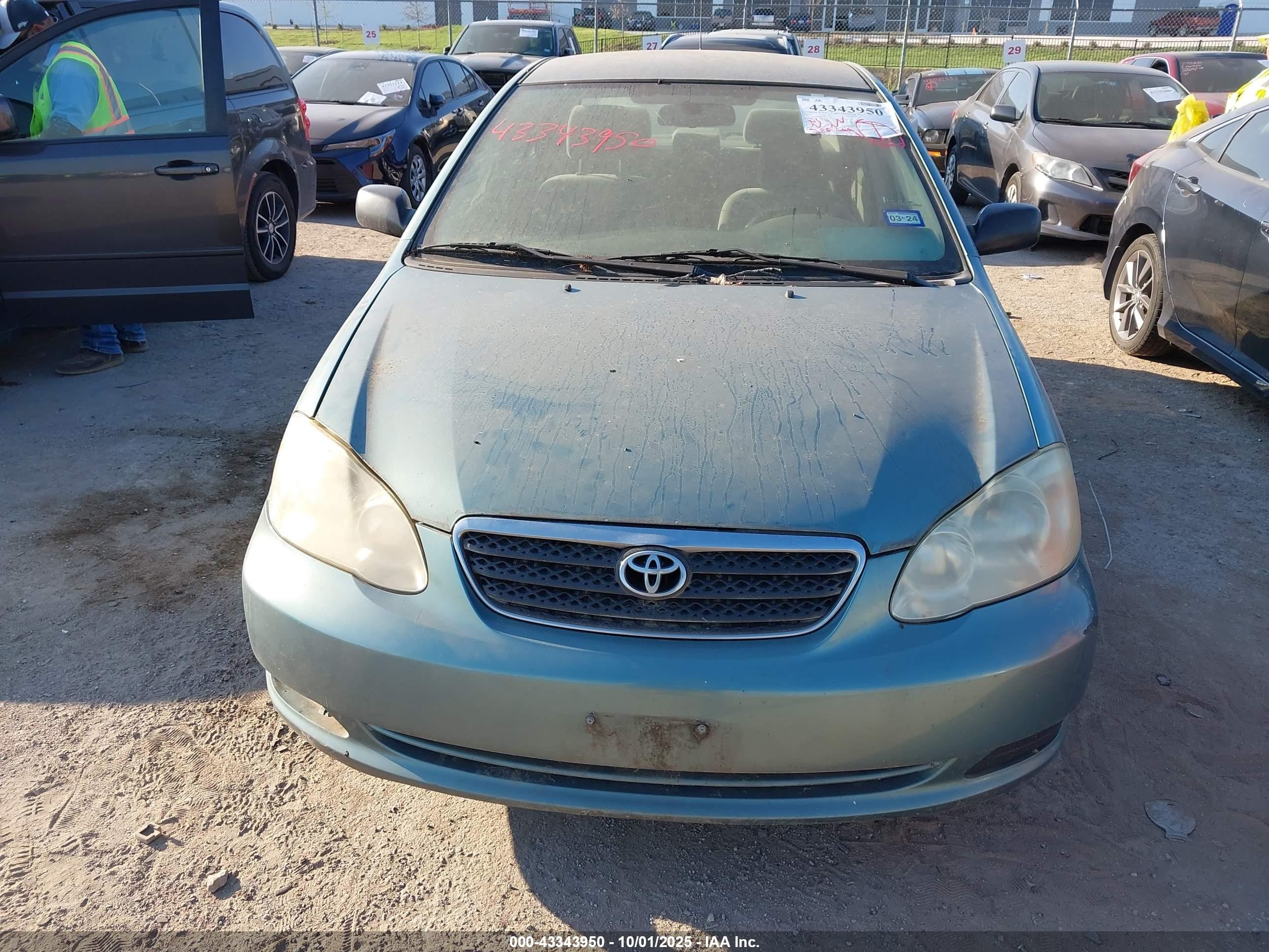 2005 Toyota Corolla Ce Green vin: 1NXBR32E75Z470384