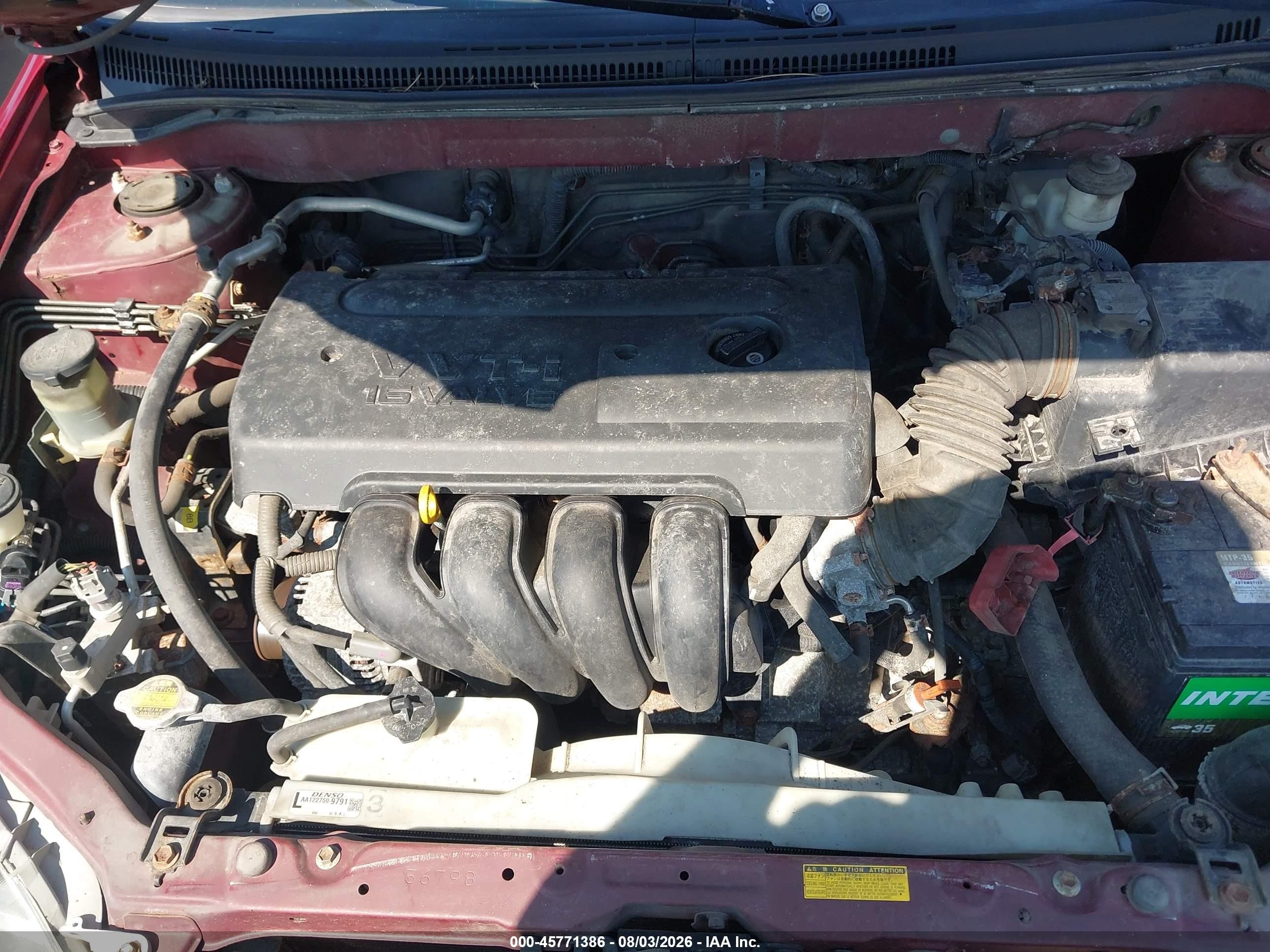2007 Toyota Corolla Le Red vin: 1NXBR32E77Z899883