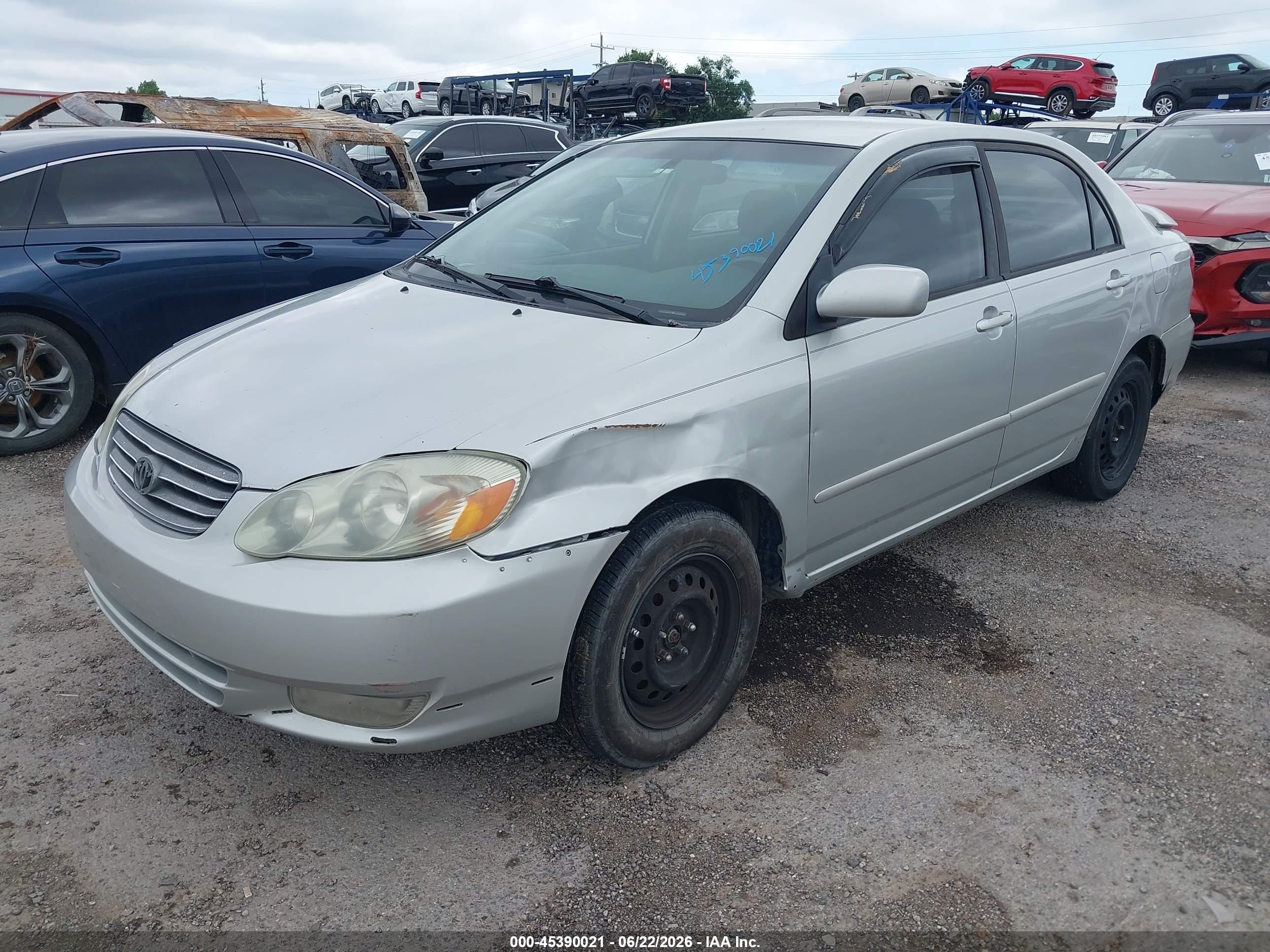 2003 Toyota Corolla S Silver vin: 1NXBR32E83Z097174