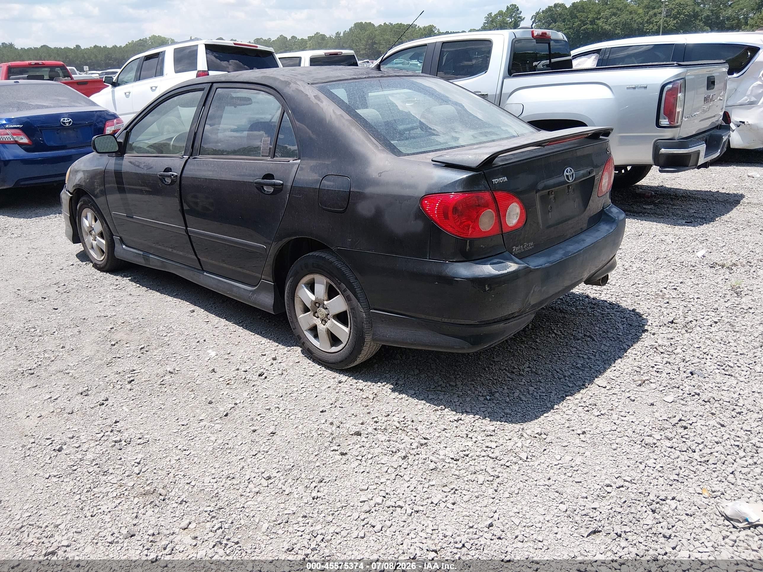 2006 Toyota Corolla S Black vin: 1NXBR32E86Z673902