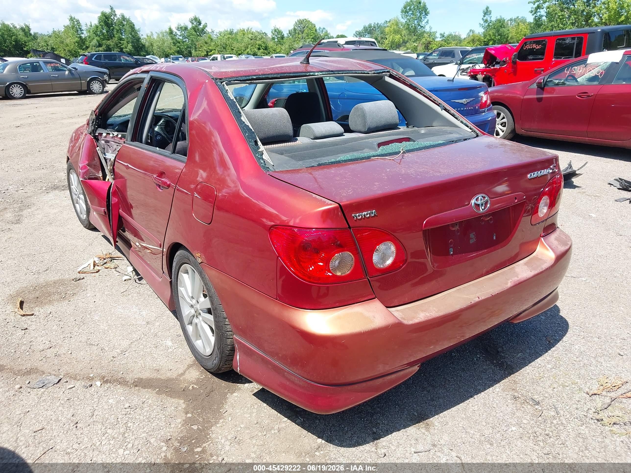 2008 Toyota Corolla S Red vin: 1NXBR32E88Z961812