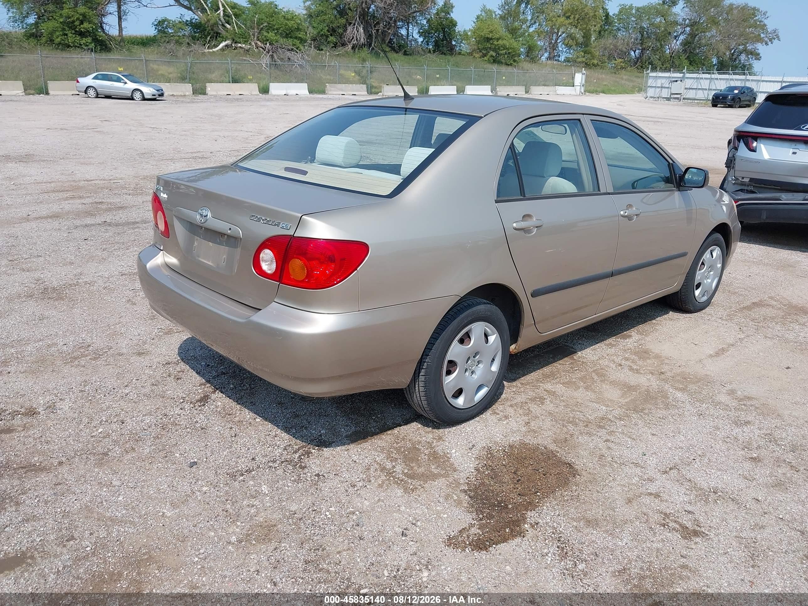 2004 Toyota Corolla Ce Gold vin: 1NXBR32E94Z321540