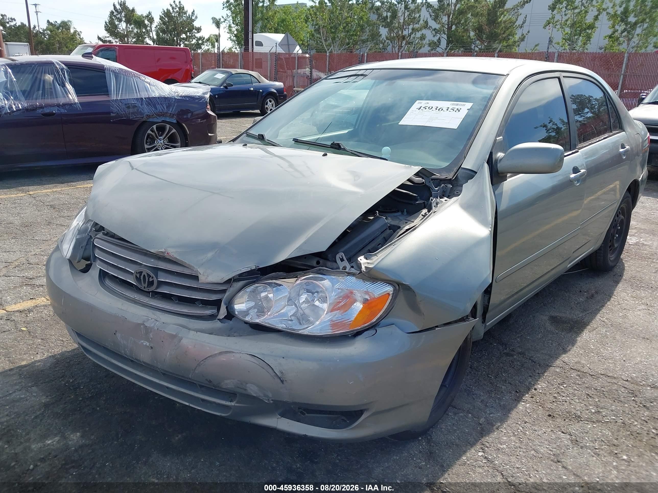 2004 Toyota Corolla Le Champagne vin: 1NXBR32E94Z340993