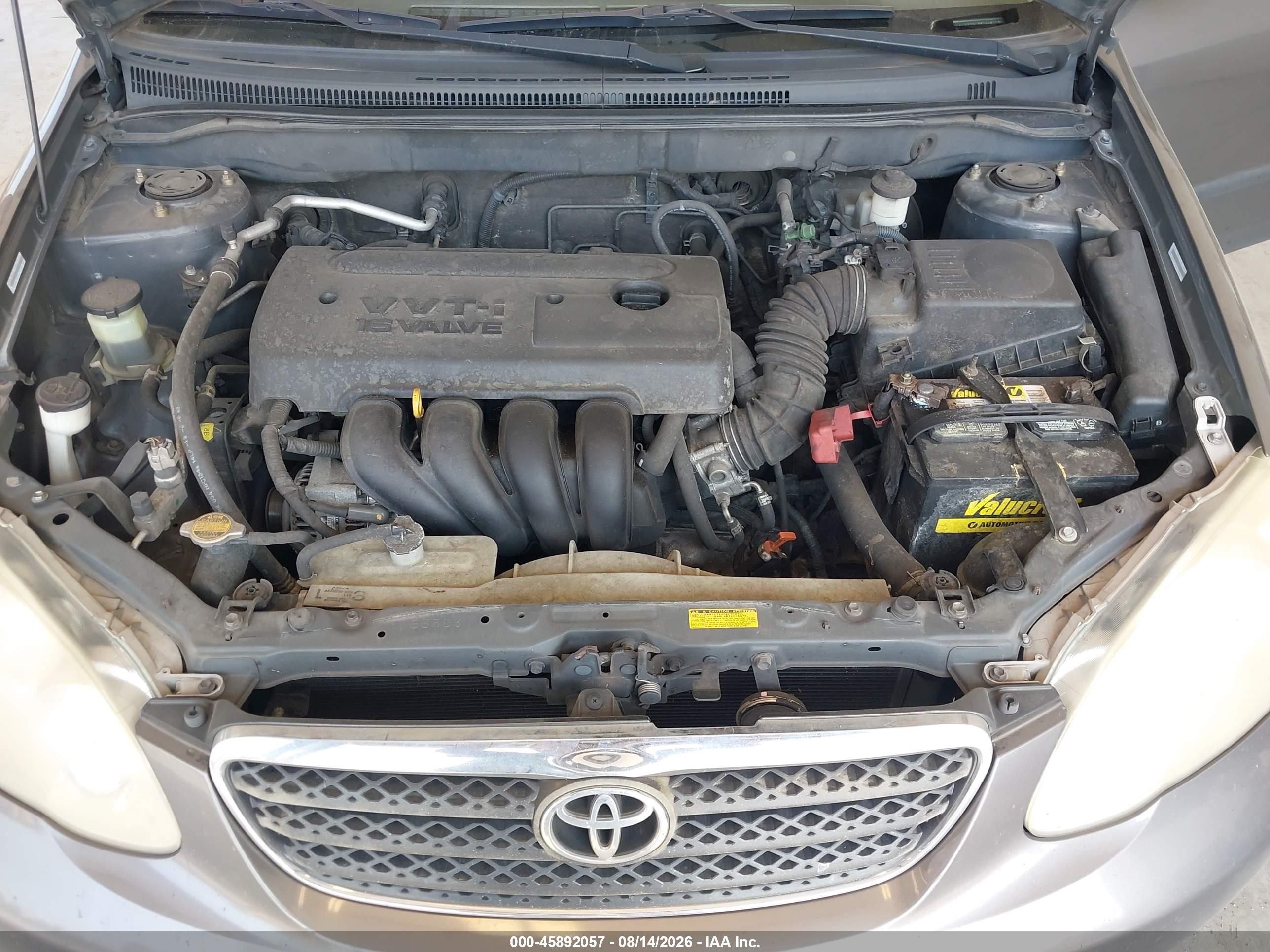 2005 Toyota Corolla Ce Gray vin: 1NXBR32E95Z445129