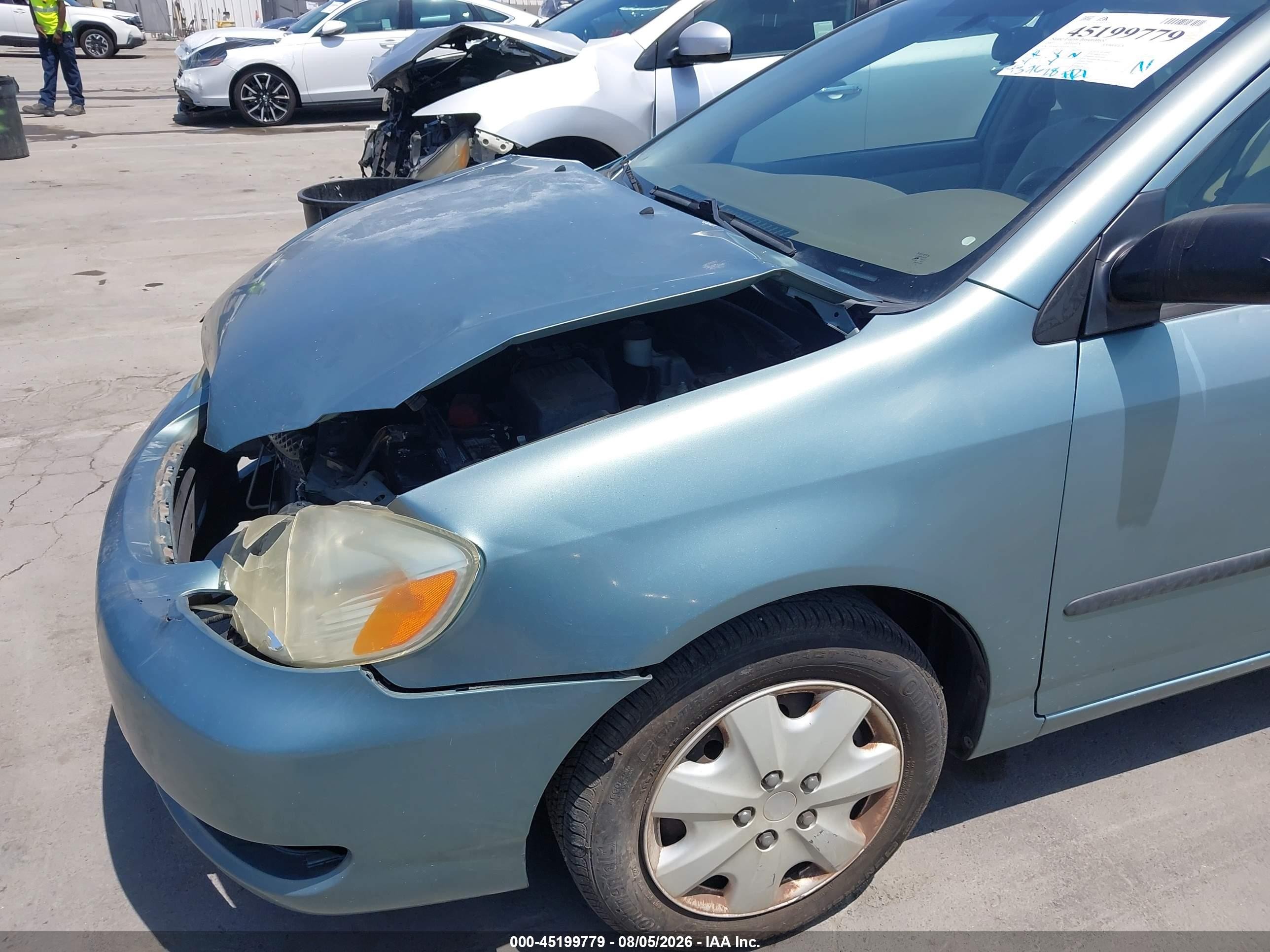 2007 Toyota Corolla Ce Light Blue vin: 1NXBR32E97Z835599