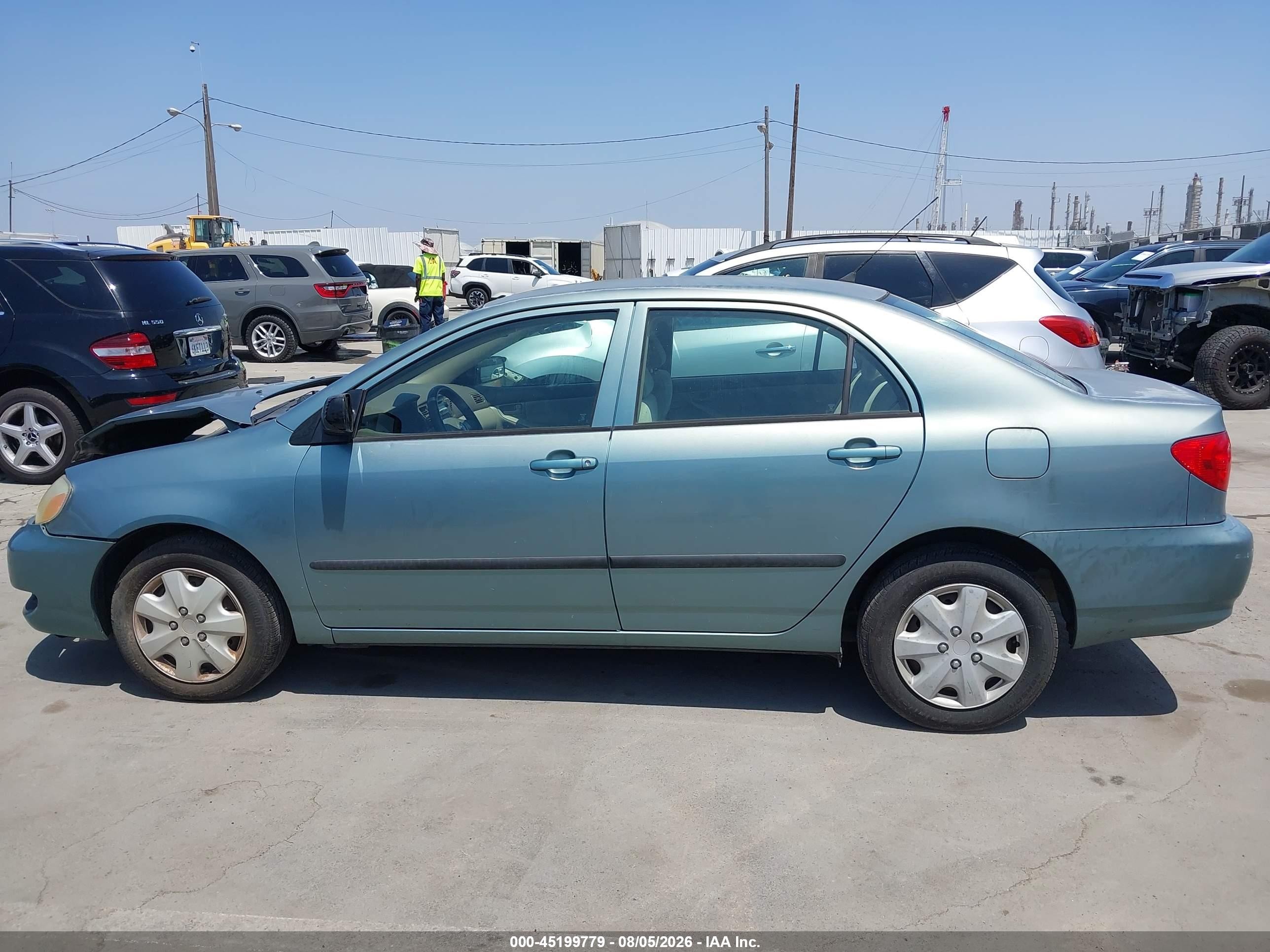 2007 Toyota Corolla Ce Light Blue vin: 1NXBR32E97Z835599