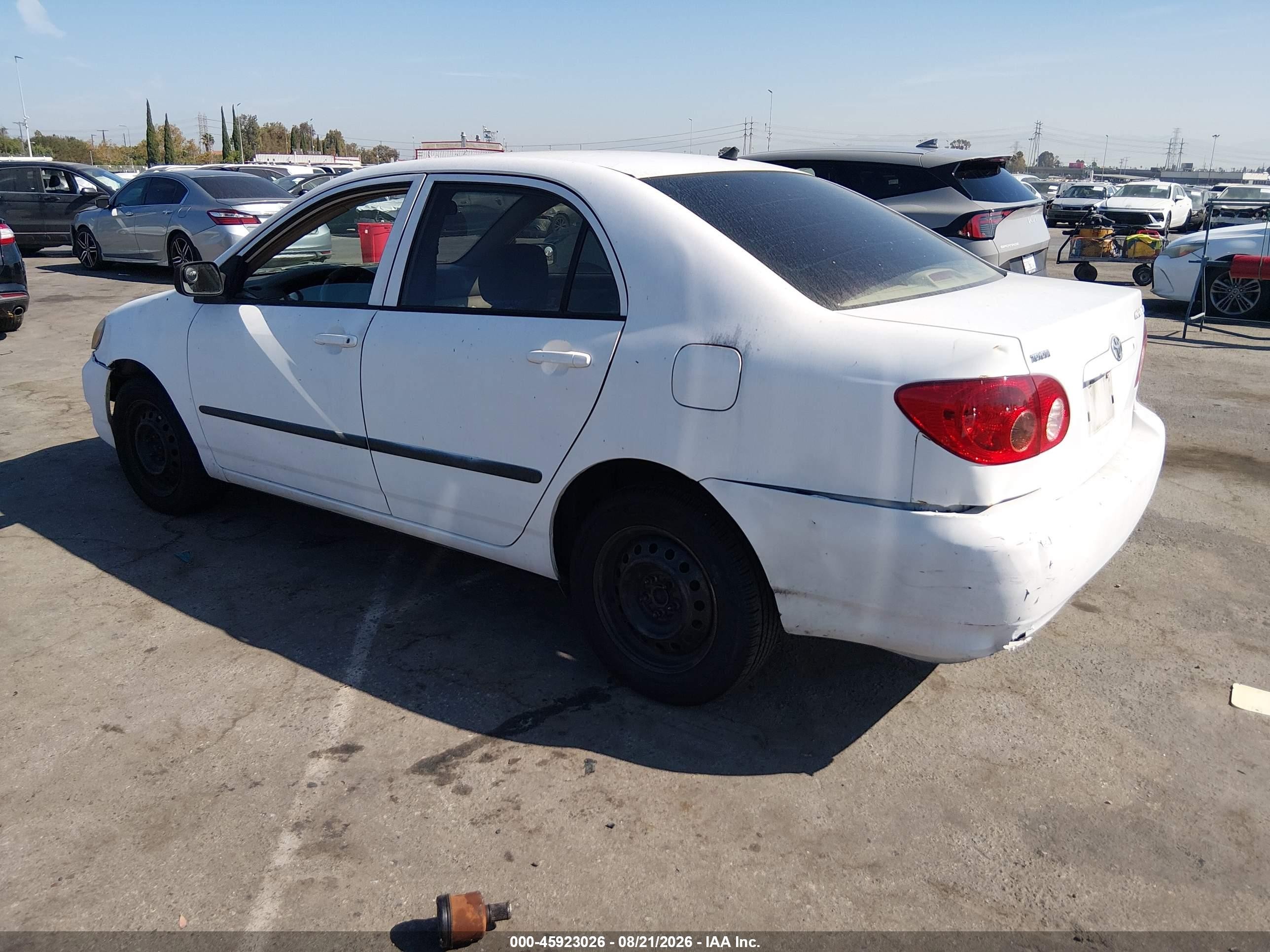2007 Toyota Corolla Ce White vin: 1NXBR32E97Z882292
