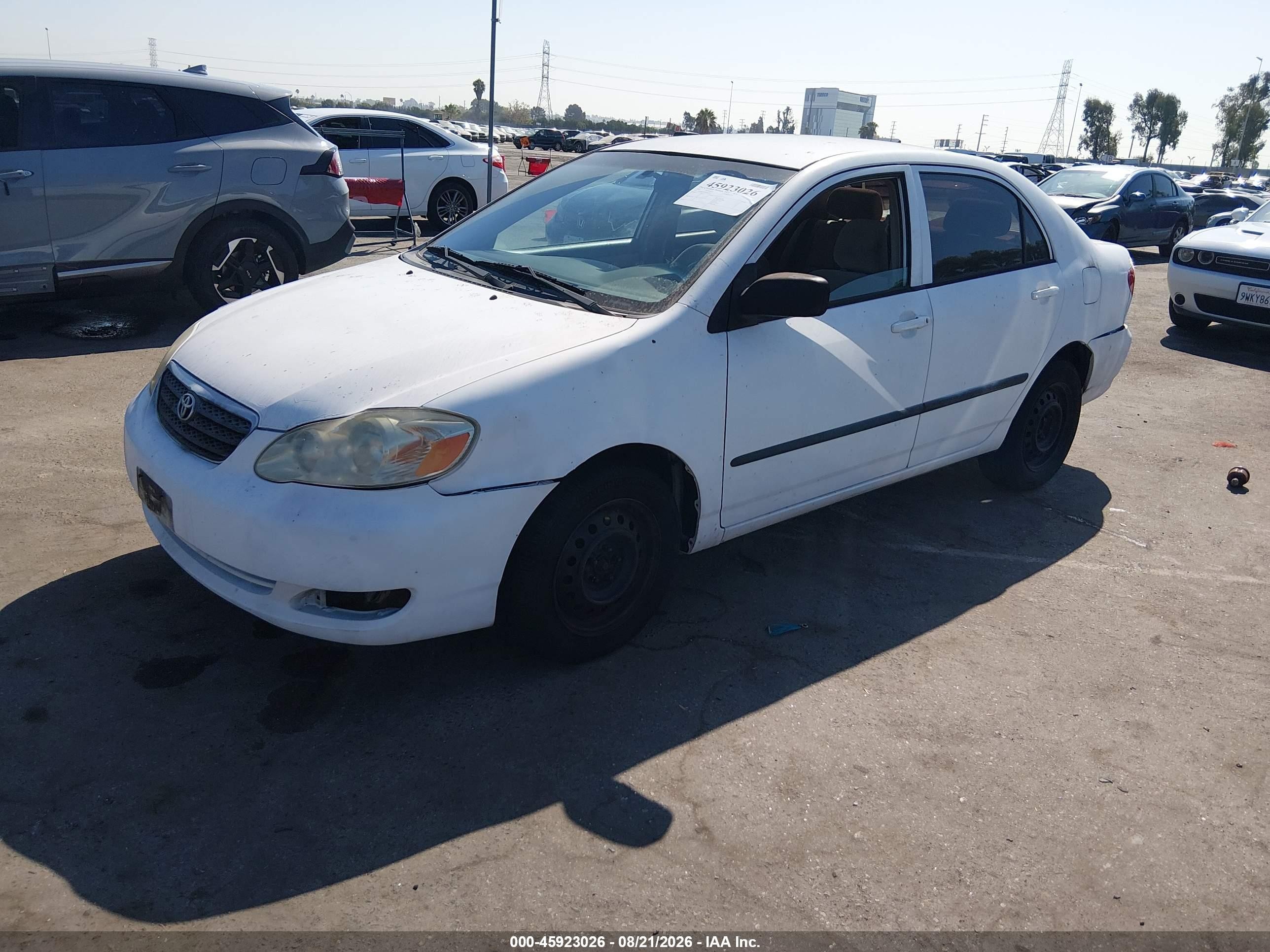 2007 Toyota Corolla Ce White vin: 1NXBR32E97Z882292