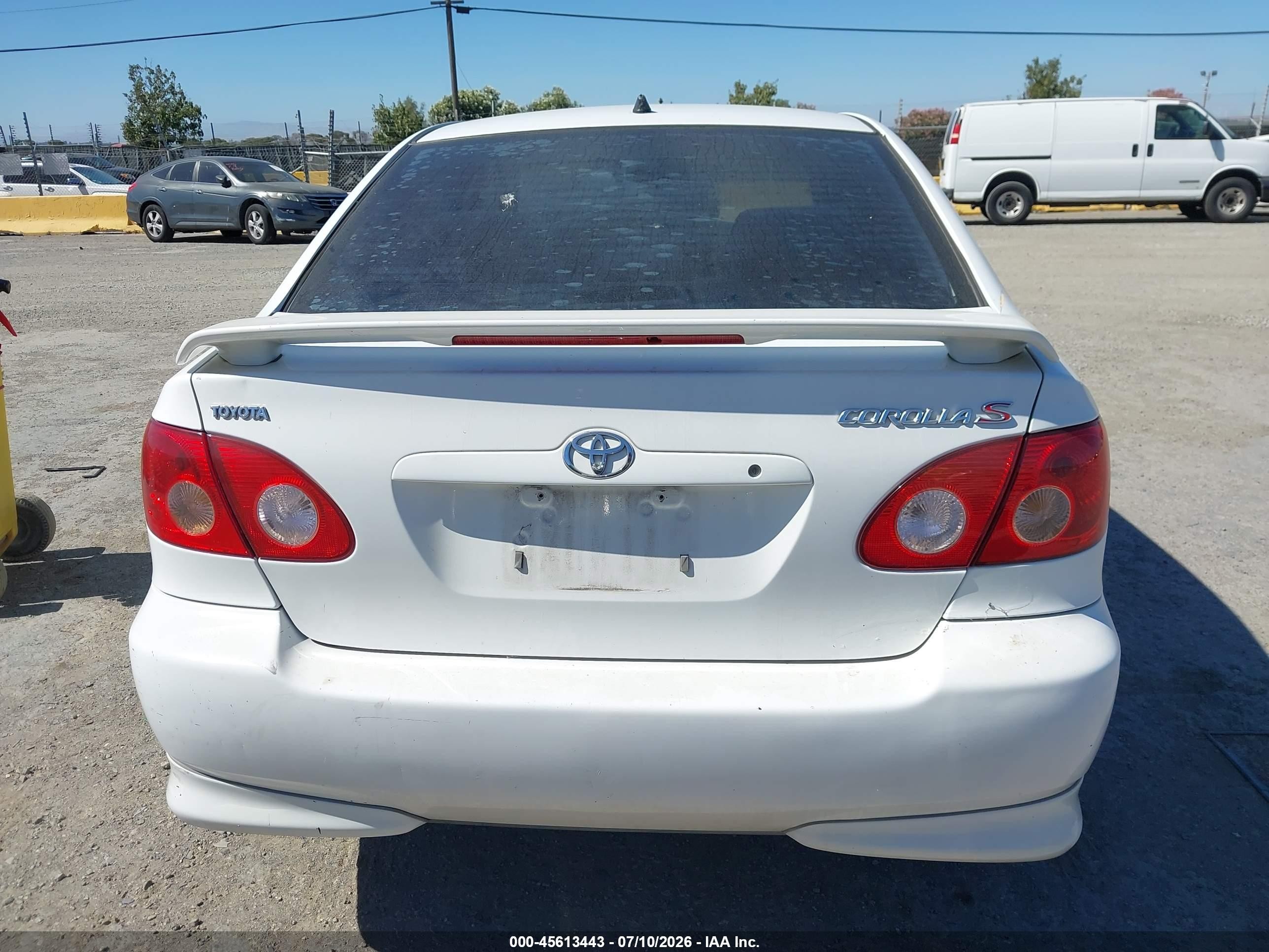 2007 Toyota Corolla S White vin: 1NXBR32E97Z885595
