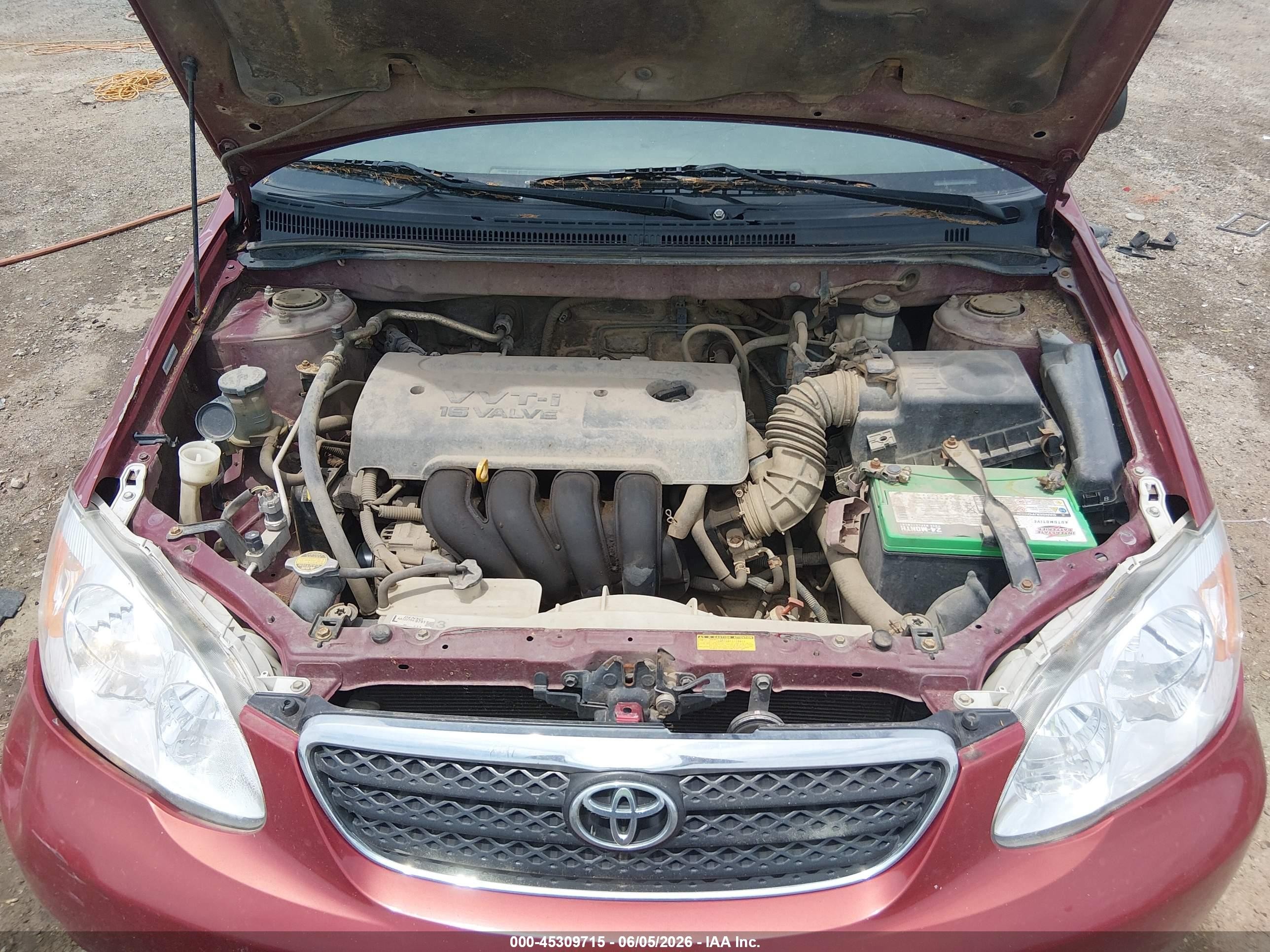 2007 Toyota Corolla Ce Red vin: 1NXBR32E97Z901763
