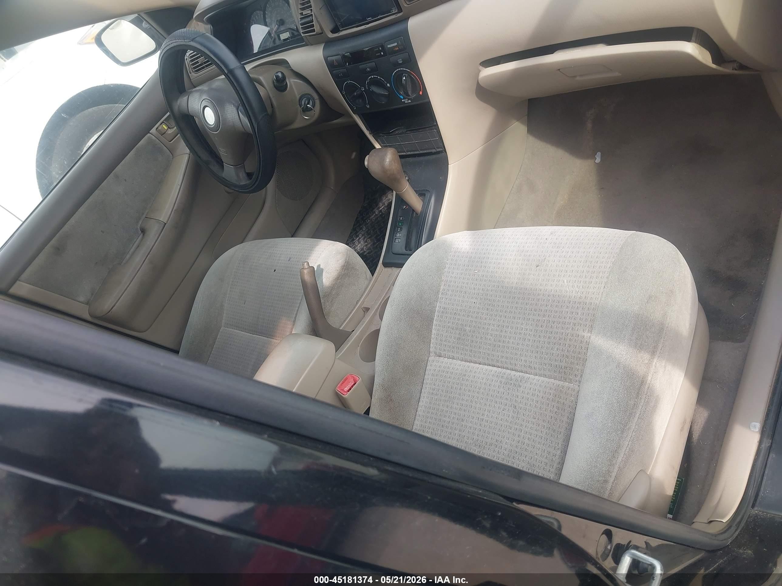 2008 Toyota Corolla Ce Black vin: 1NXBR32E98Z953539