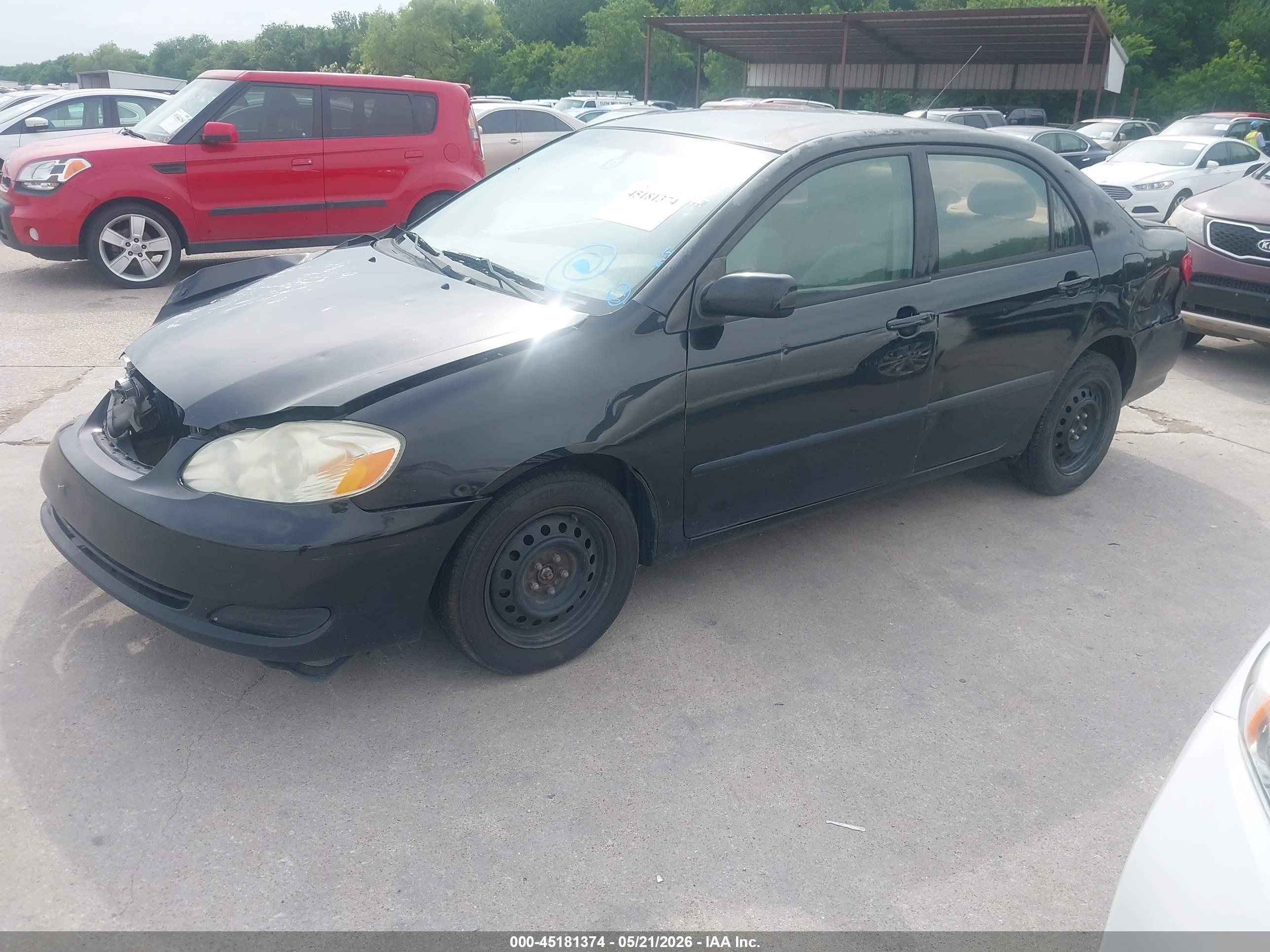 2008 Toyota Corolla Ce Black vin: 1NXBR32E98Z953539