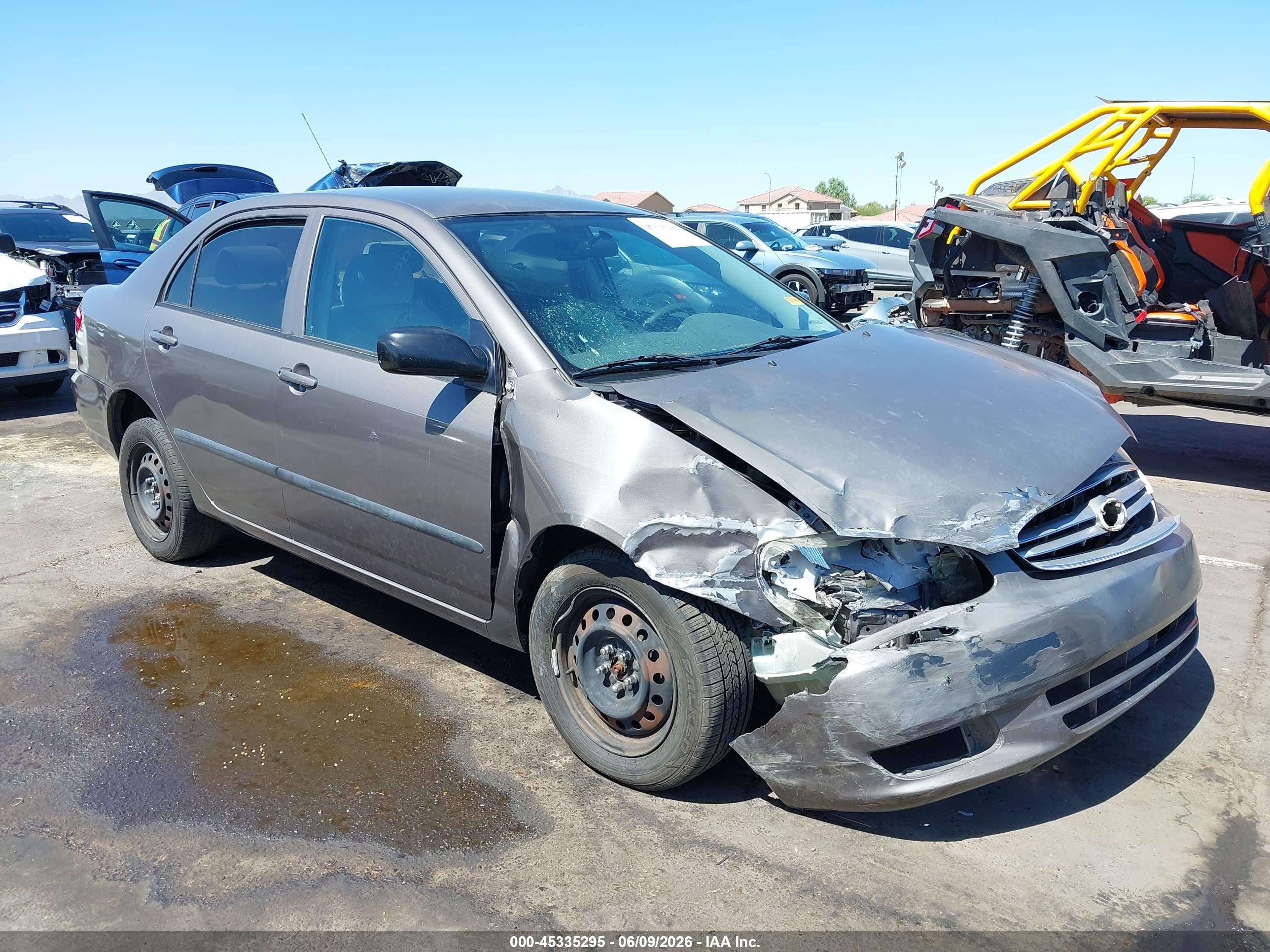 2003 Toyota Corolla Ce Gray vin: 1NXBR32EX3Z040295