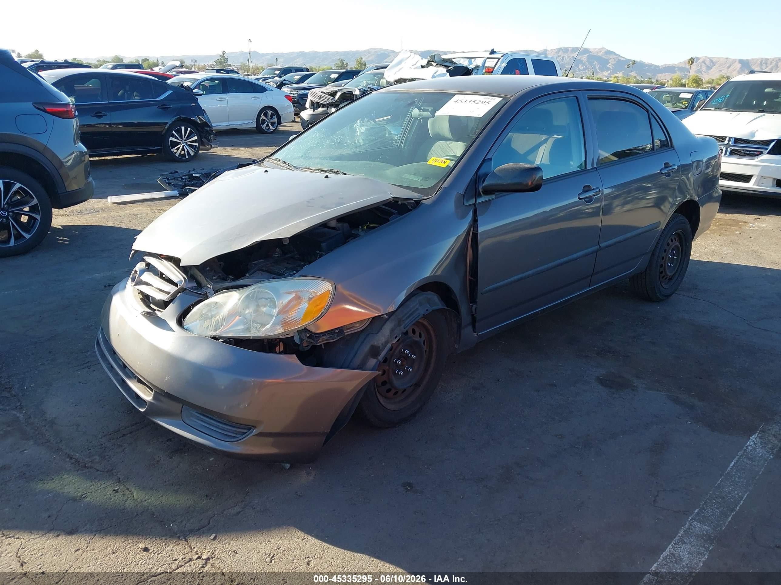 2003 Toyota Corolla Ce Gray vin: 1NXBR32EX3Z040295