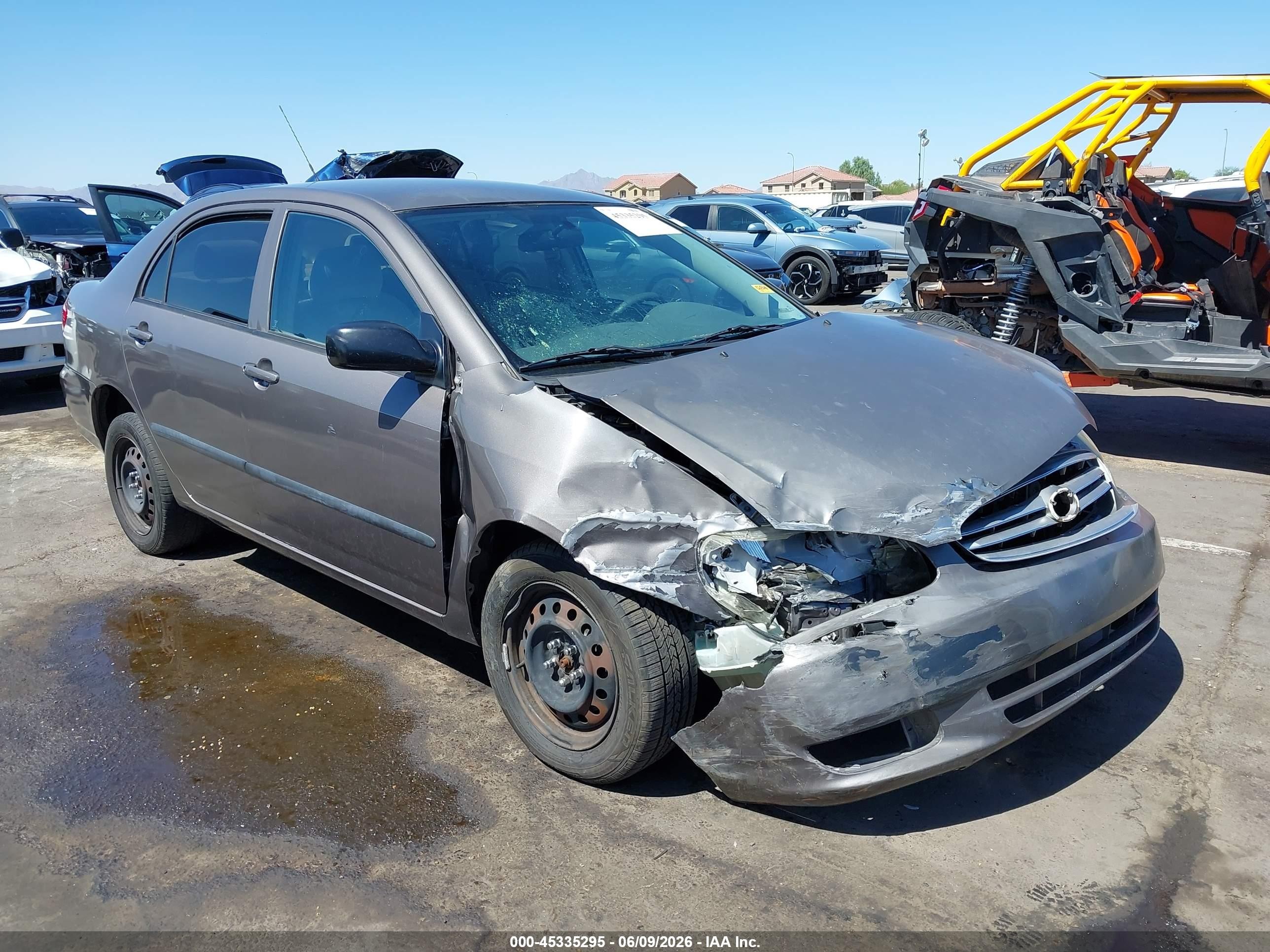 2003 Toyota Corolla Ce Gray vin: 1NXBR32EX3Z040295