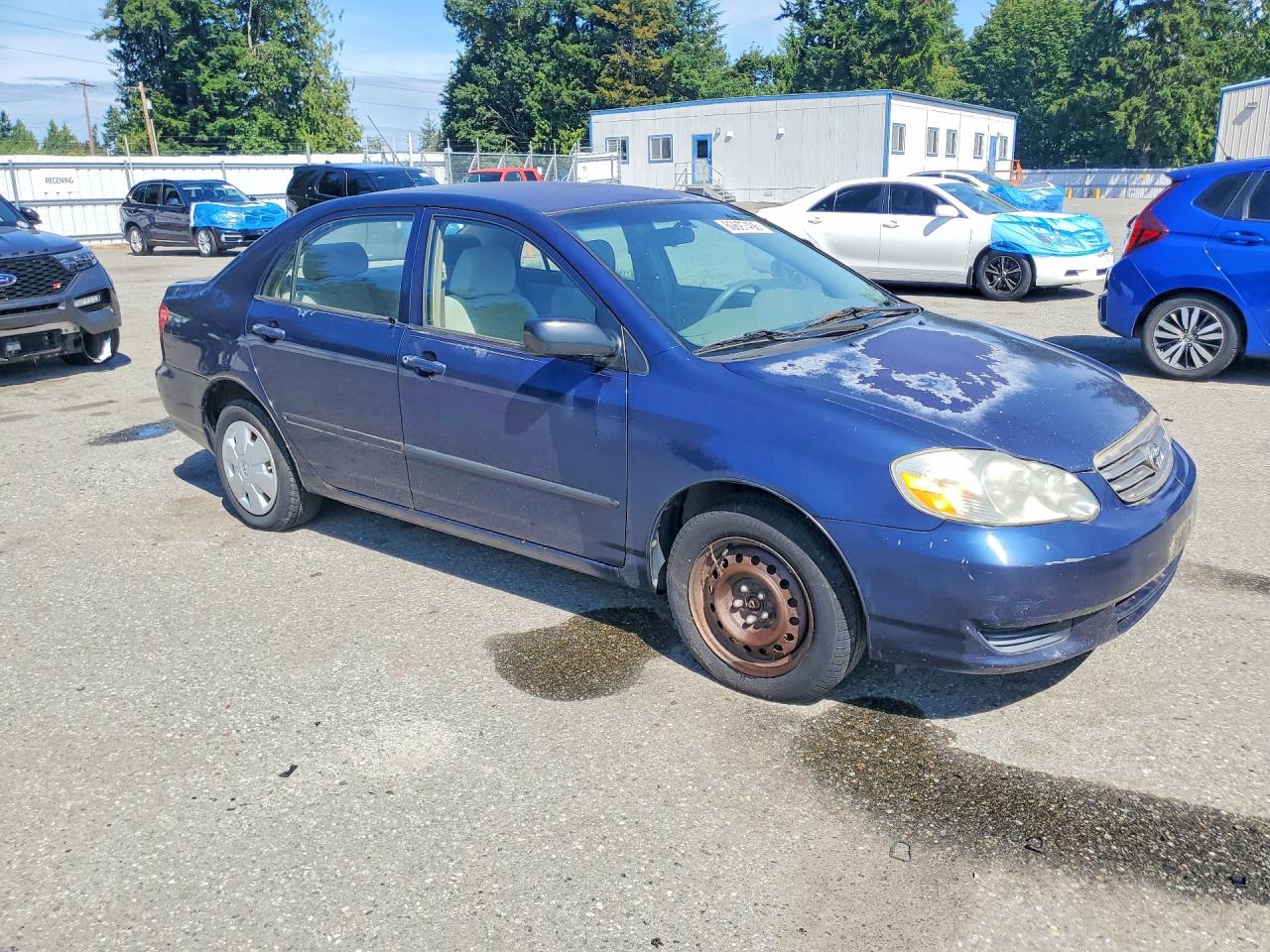 2003 Toyota Corolla Ce Blue vin: 1NXBR32EX3Z057727