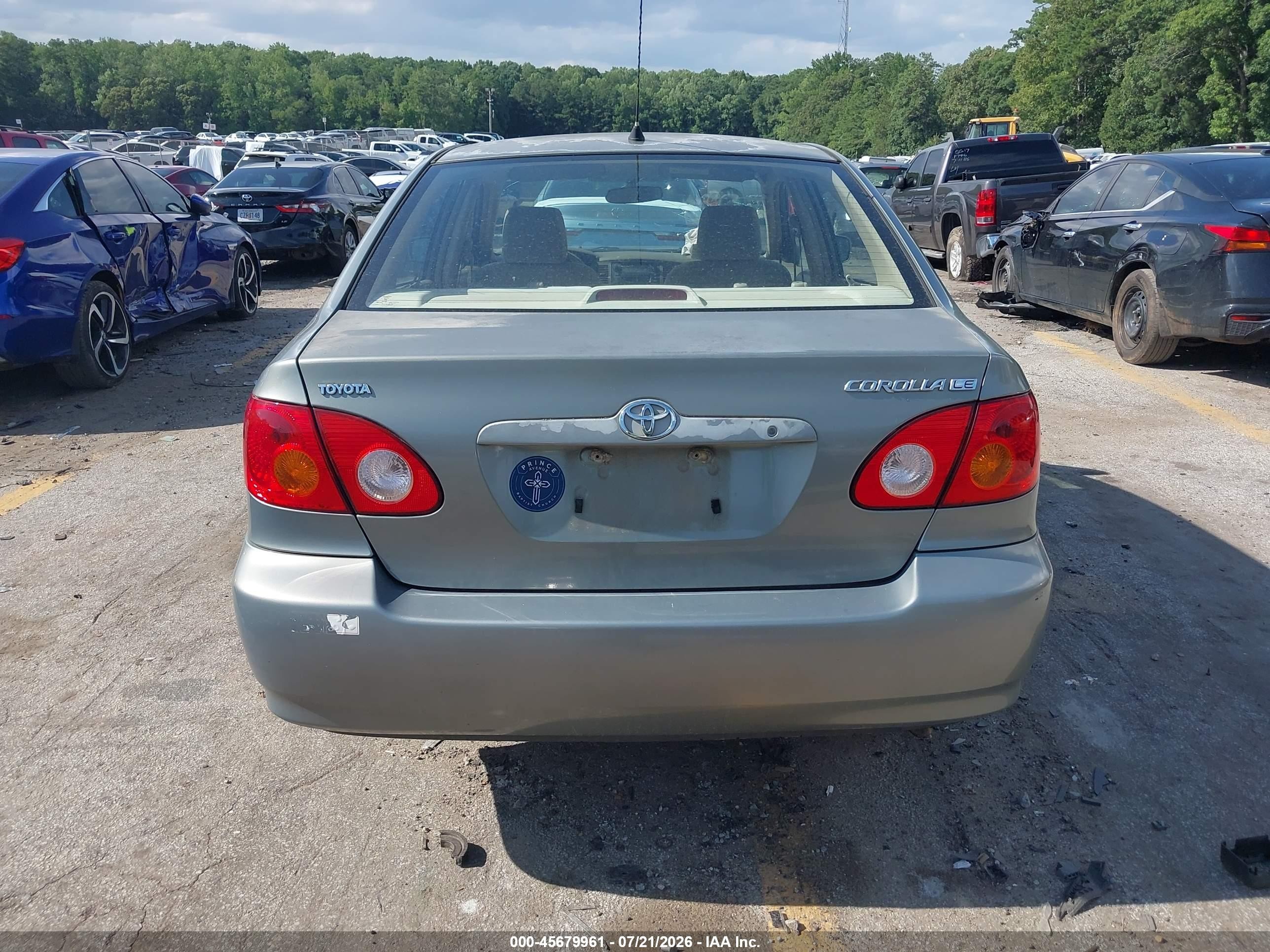 2003 Toyota Corolla Le Gray vin: 1NXBR32EX3Z088735