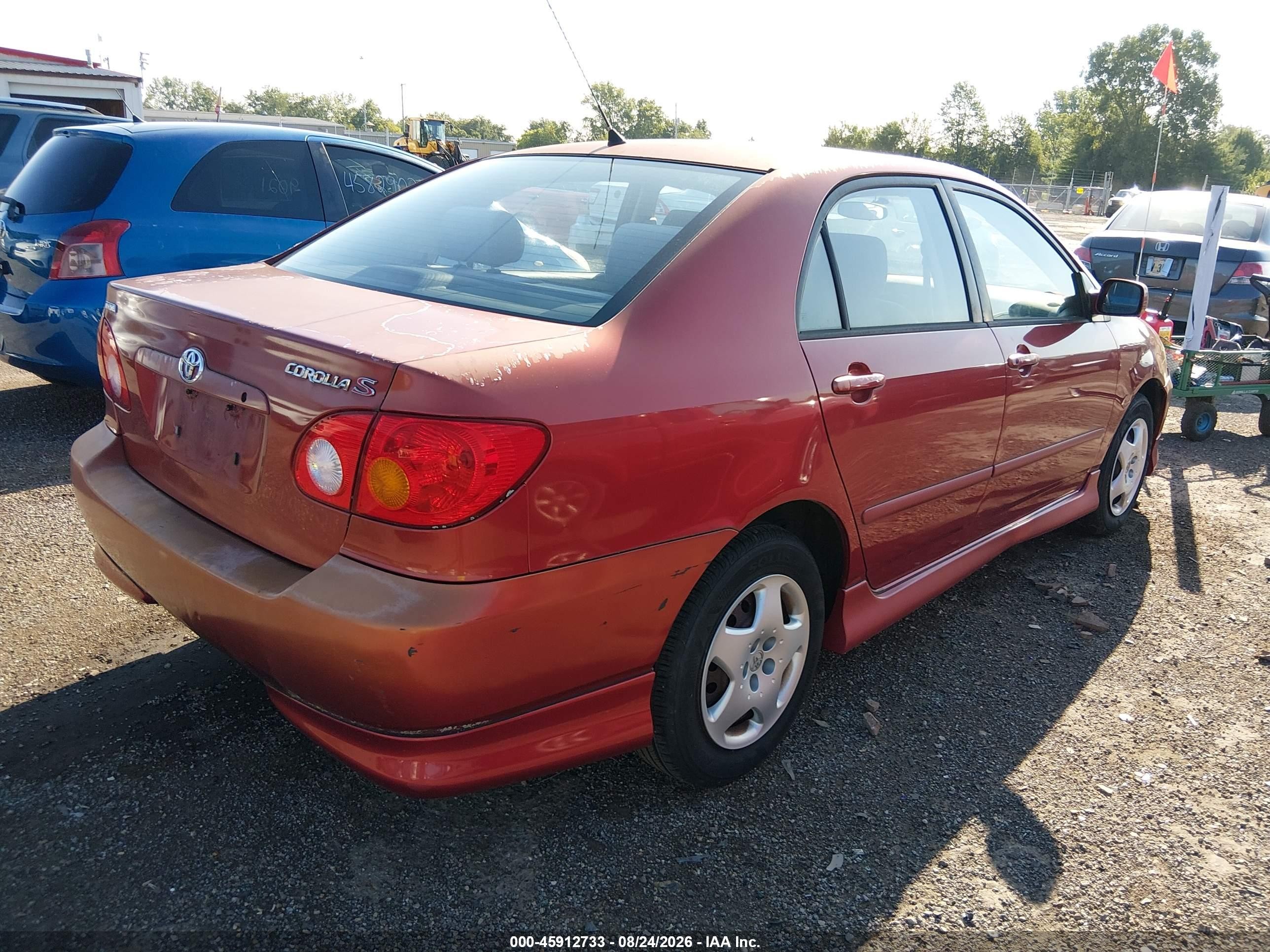 2003 Toyota Corolla S Red vin: 1NXBR32EX3Z140168