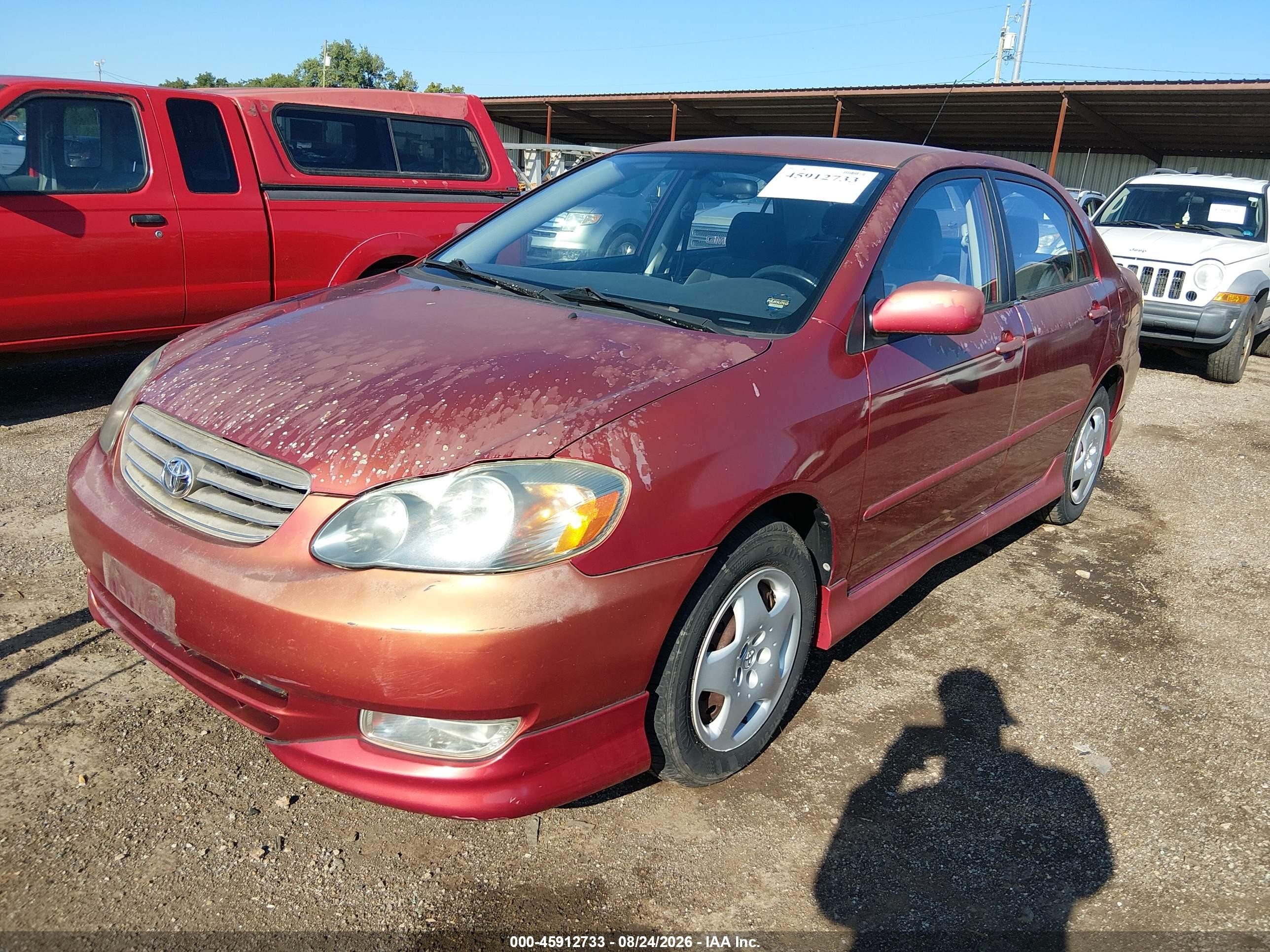2003 Toyota Corolla S Red vin: 1NXBR32EX3Z140168