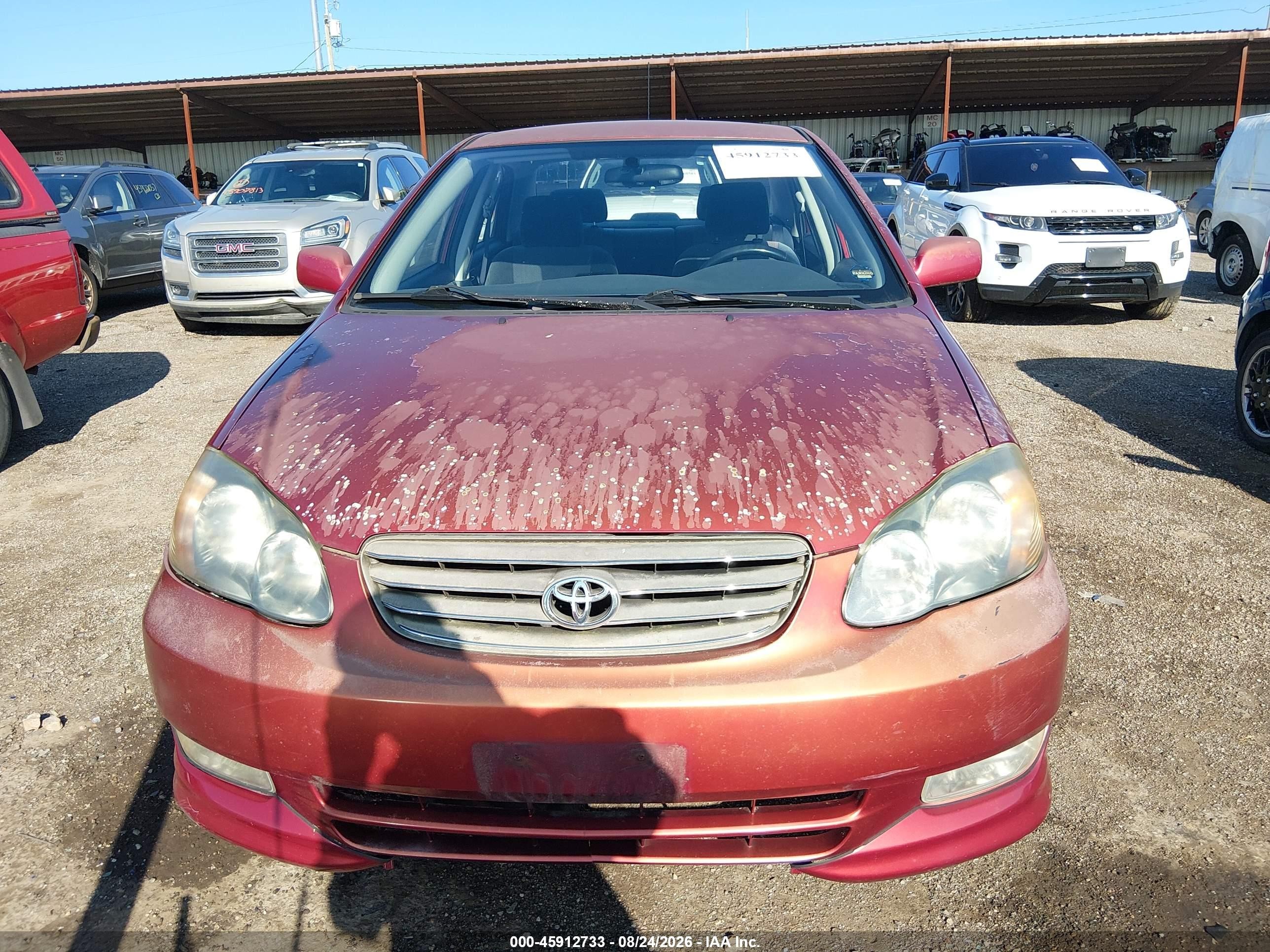 2003 Toyota Corolla S Red vin: 1NXBR32EX3Z140168