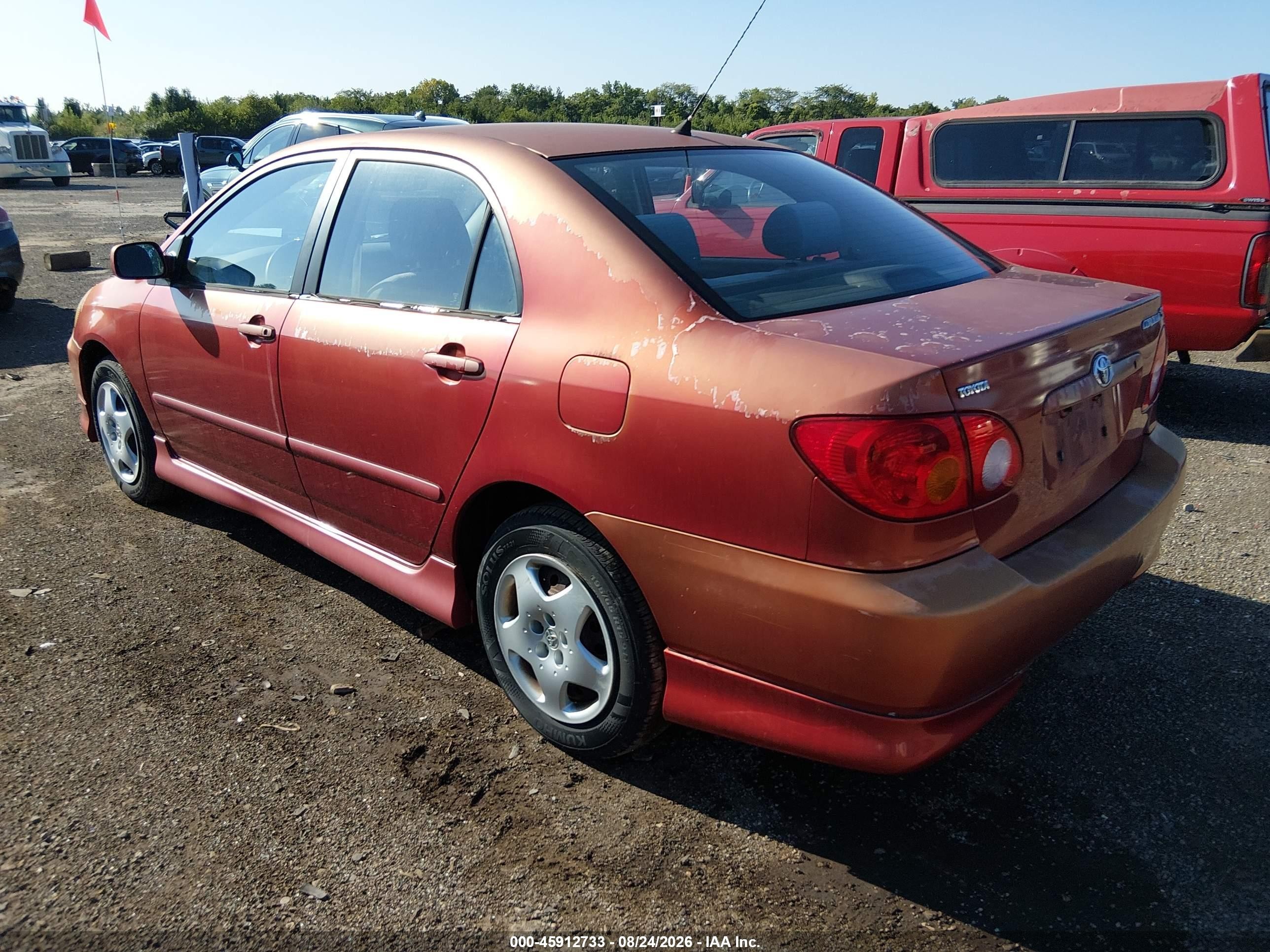 2003 Toyota Corolla S Red vin: 1NXBR32EX3Z140168