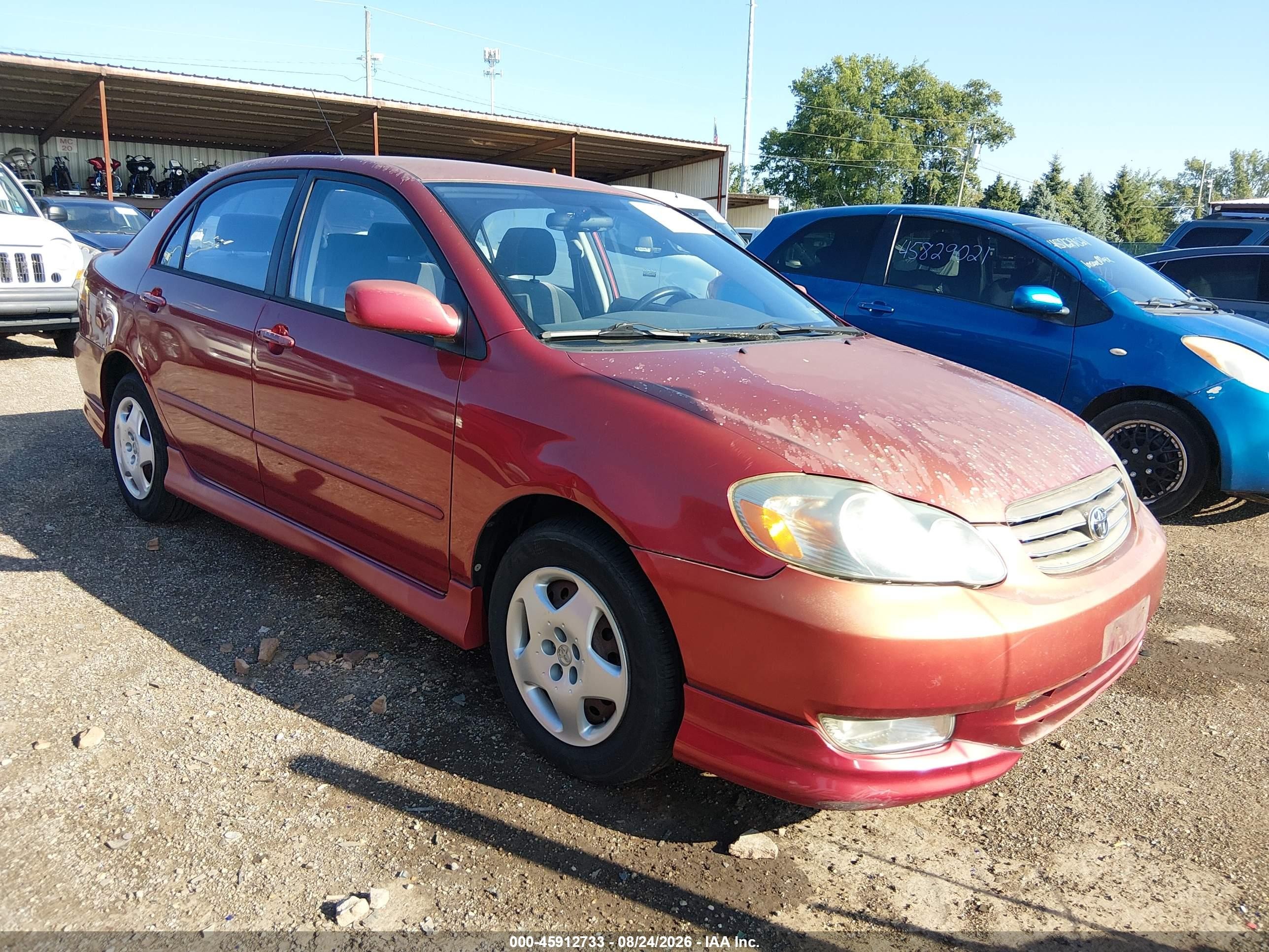 2003 Toyota Corolla S Red vin: 1NXBR32EX3Z140168