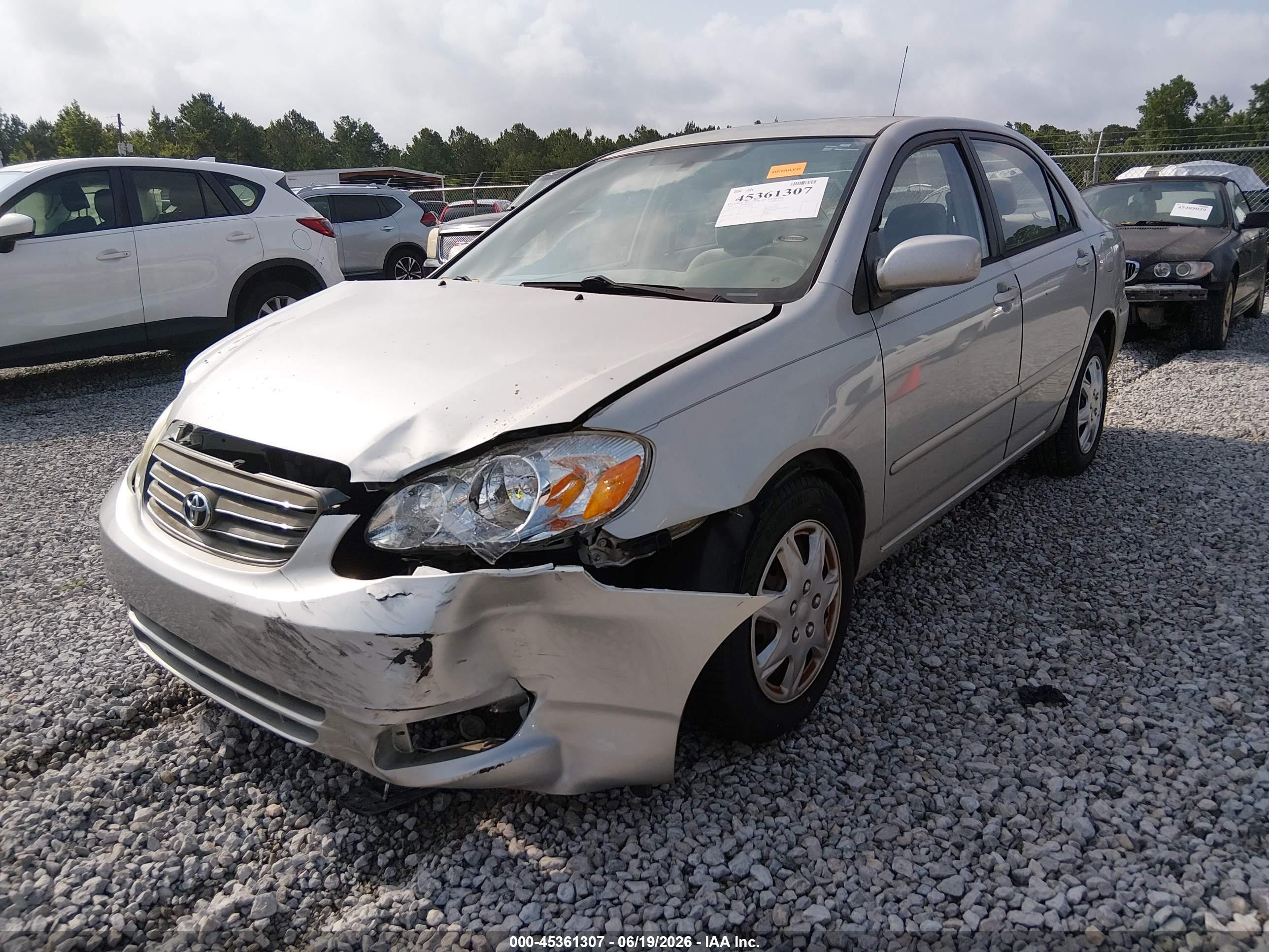 2003 Toyota Corolla Le Silver vin: 1NXBR32EX3Z148870