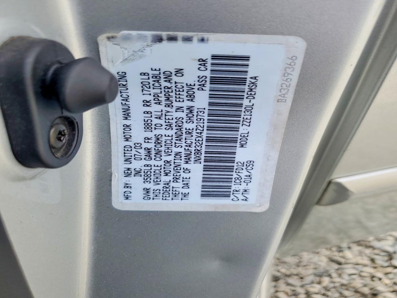 2004 Toyota Corolla S Silver vin: 1NXBR32EX4Z219731