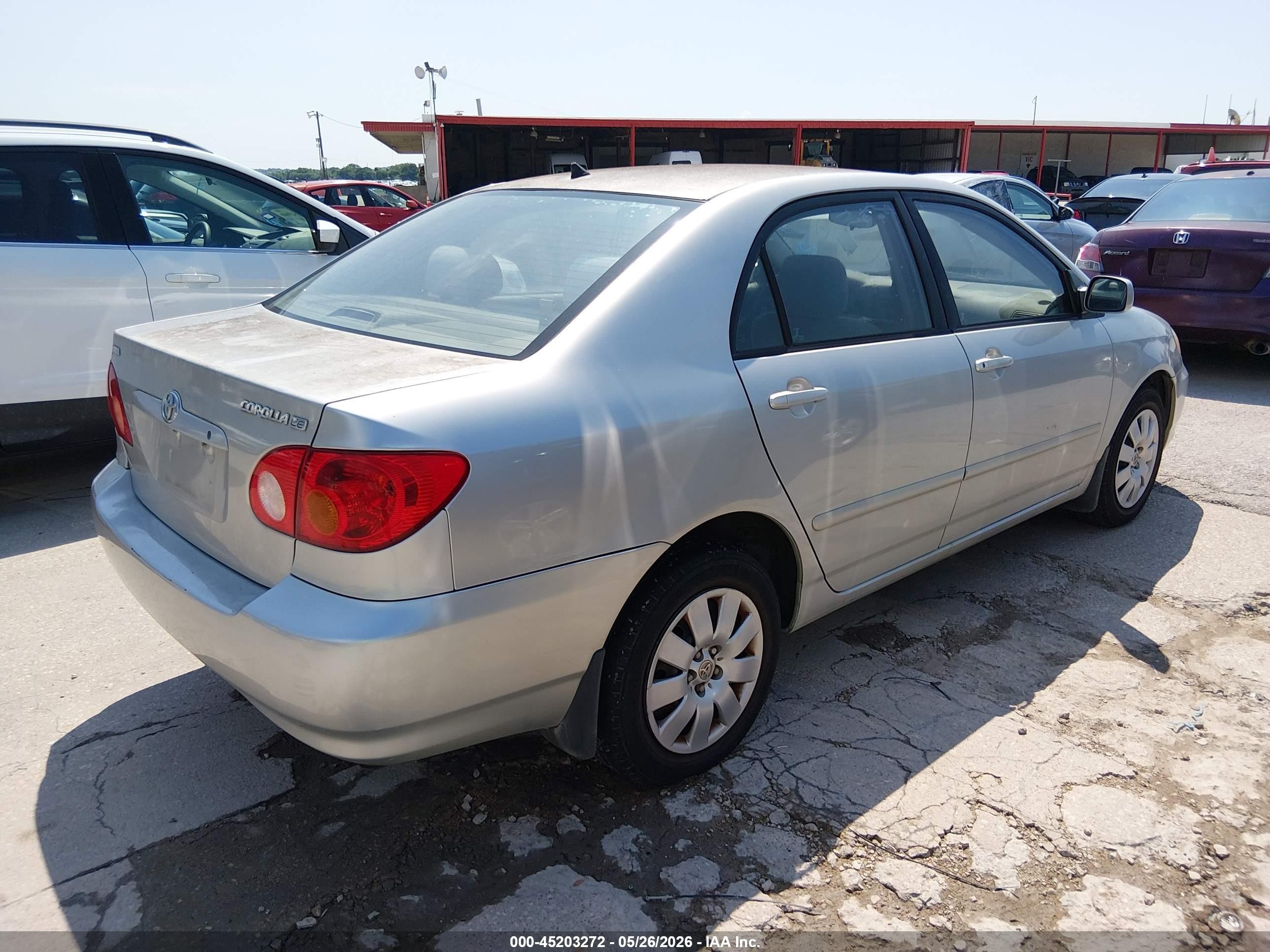 2004 Toyota Corolla Le Silver vin: 1NXBR32EX4Z256598