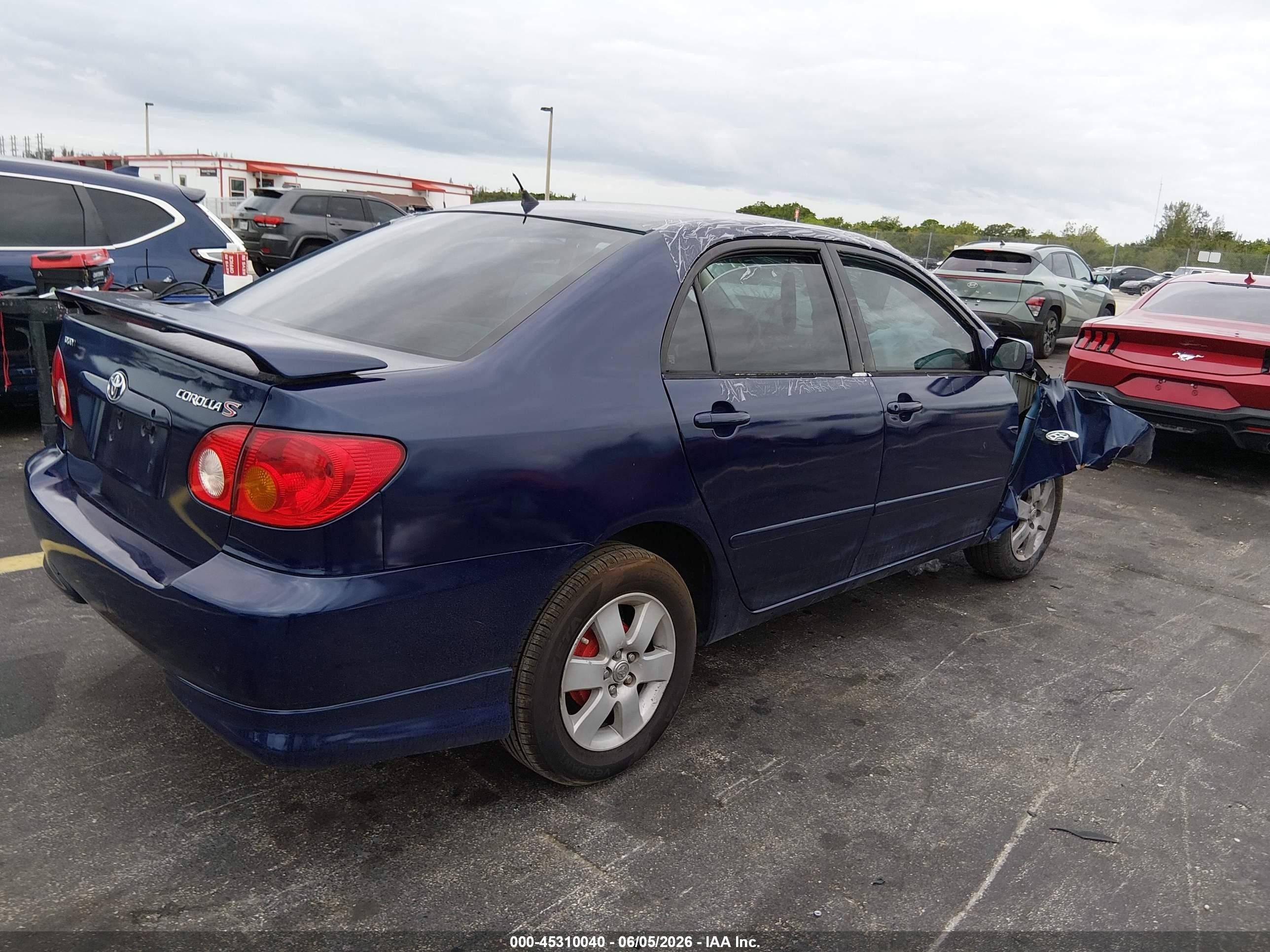 2004 Toyota Corolla S Blue vin: 1NXBR32EX4Z273496