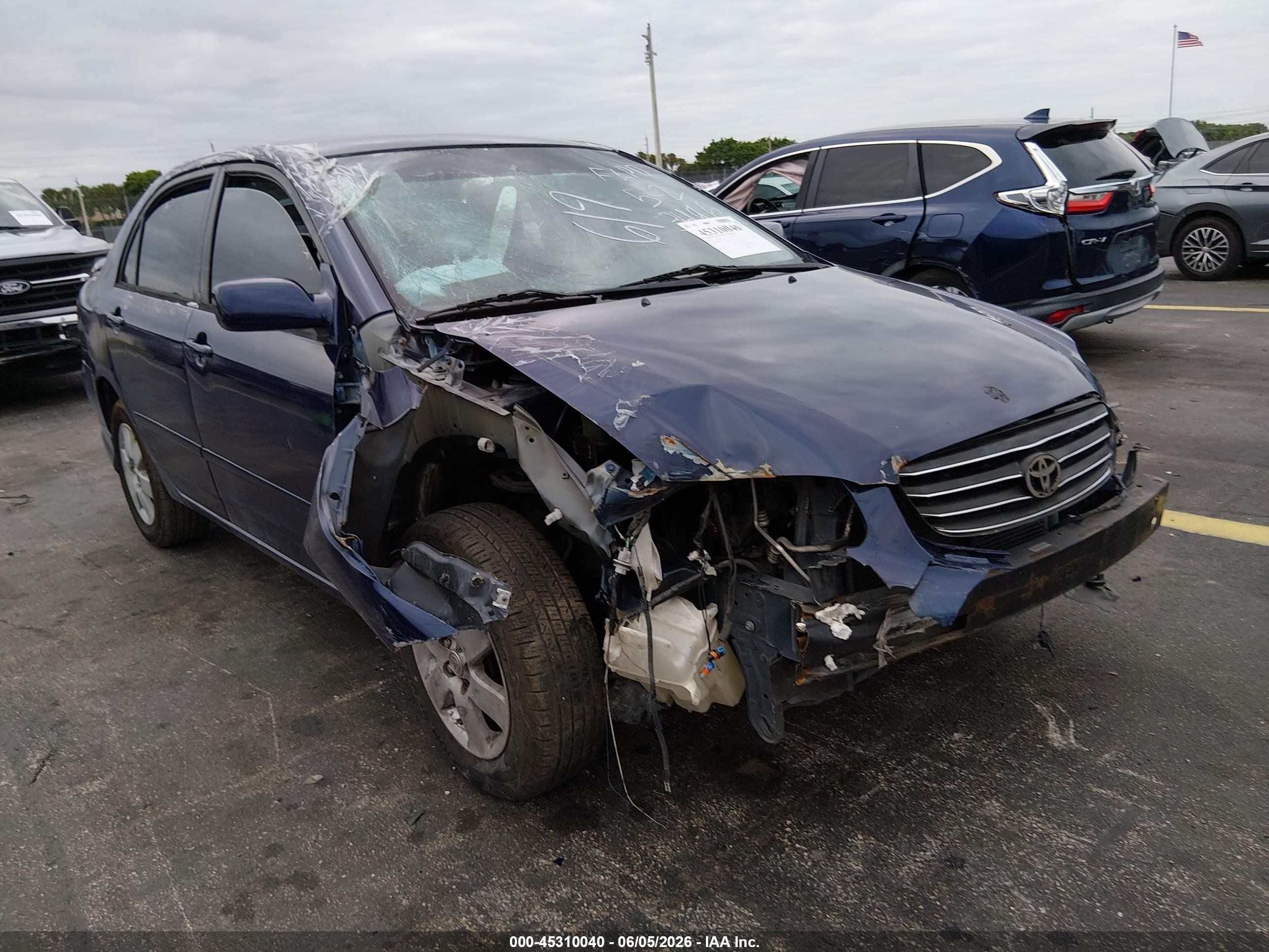 2004 Toyota Corolla S Blue vin: 1NXBR32EX4Z273496