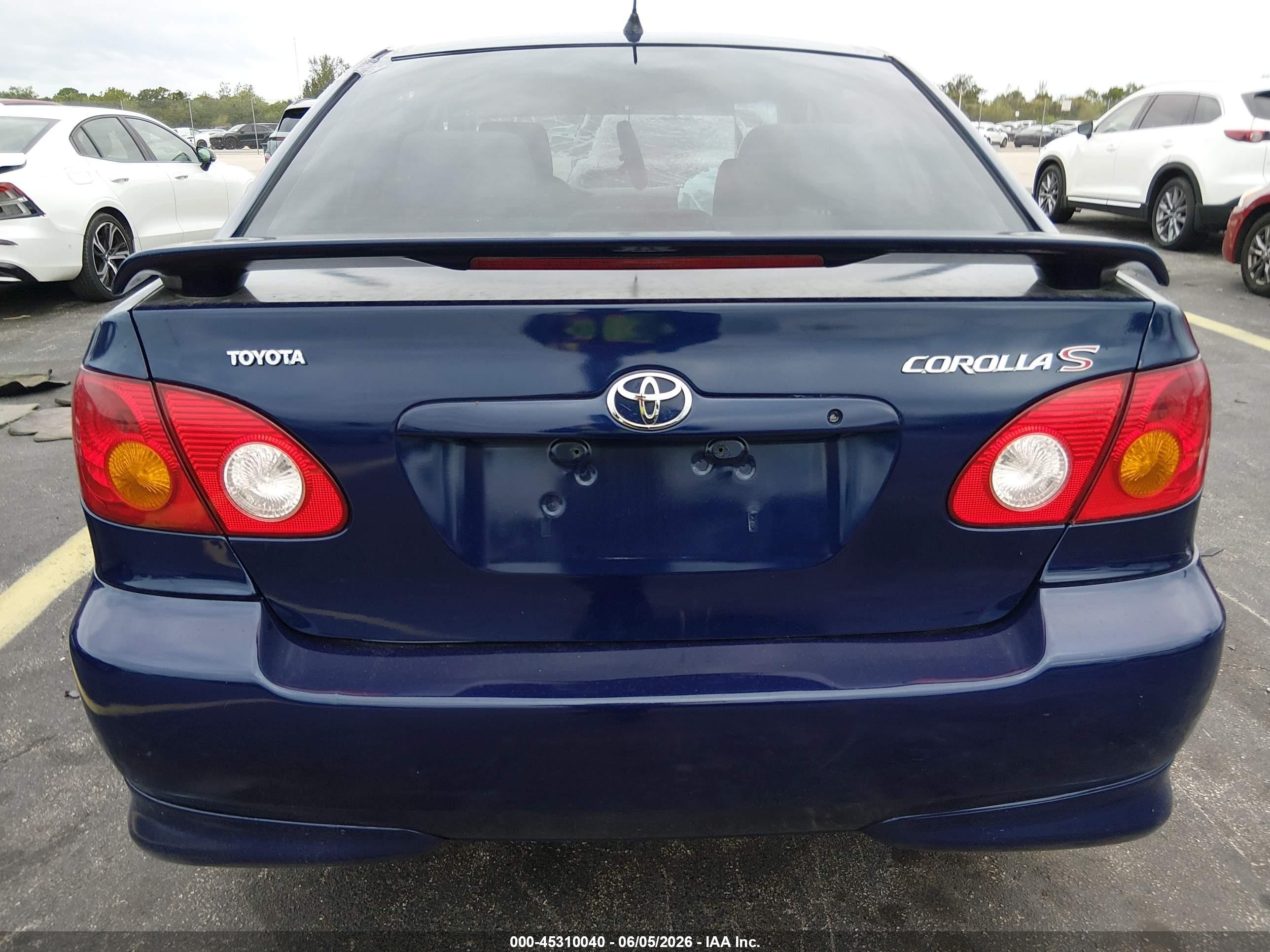 2004 Toyota Corolla S Blue vin: 1NXBR32EX4Z273496