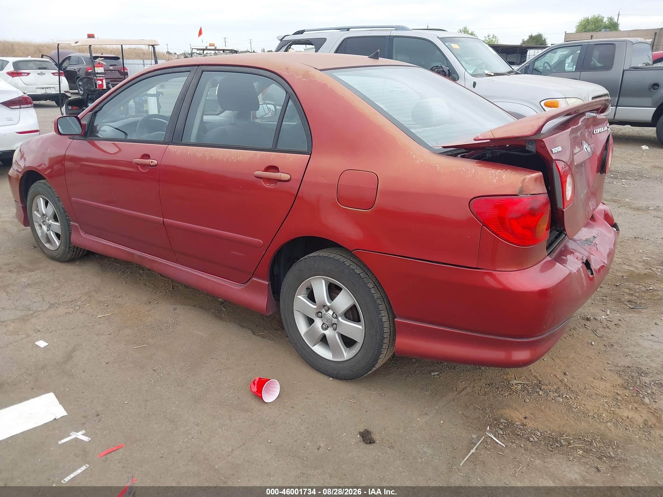 2004 Toyota Corolla S Red vin: 1NXBR32EX4Z331395