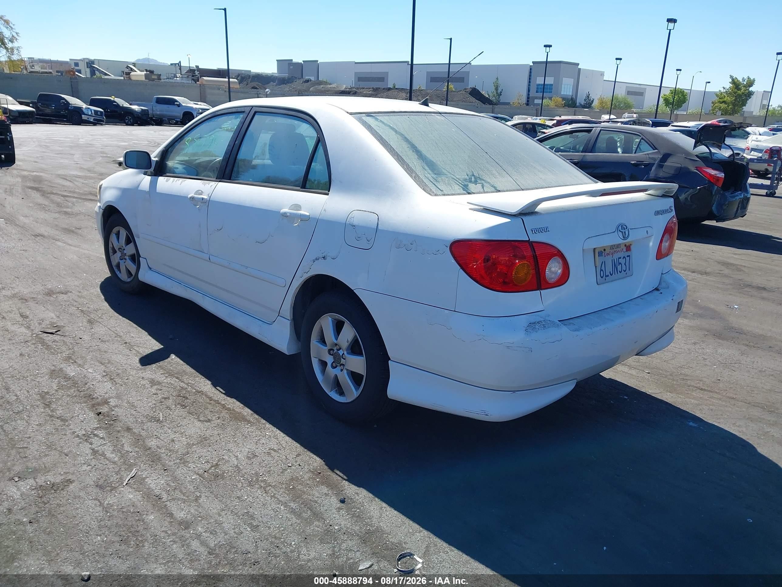 2004 Toyota Corolla S White vin: 1NXBR32EX4Z337293