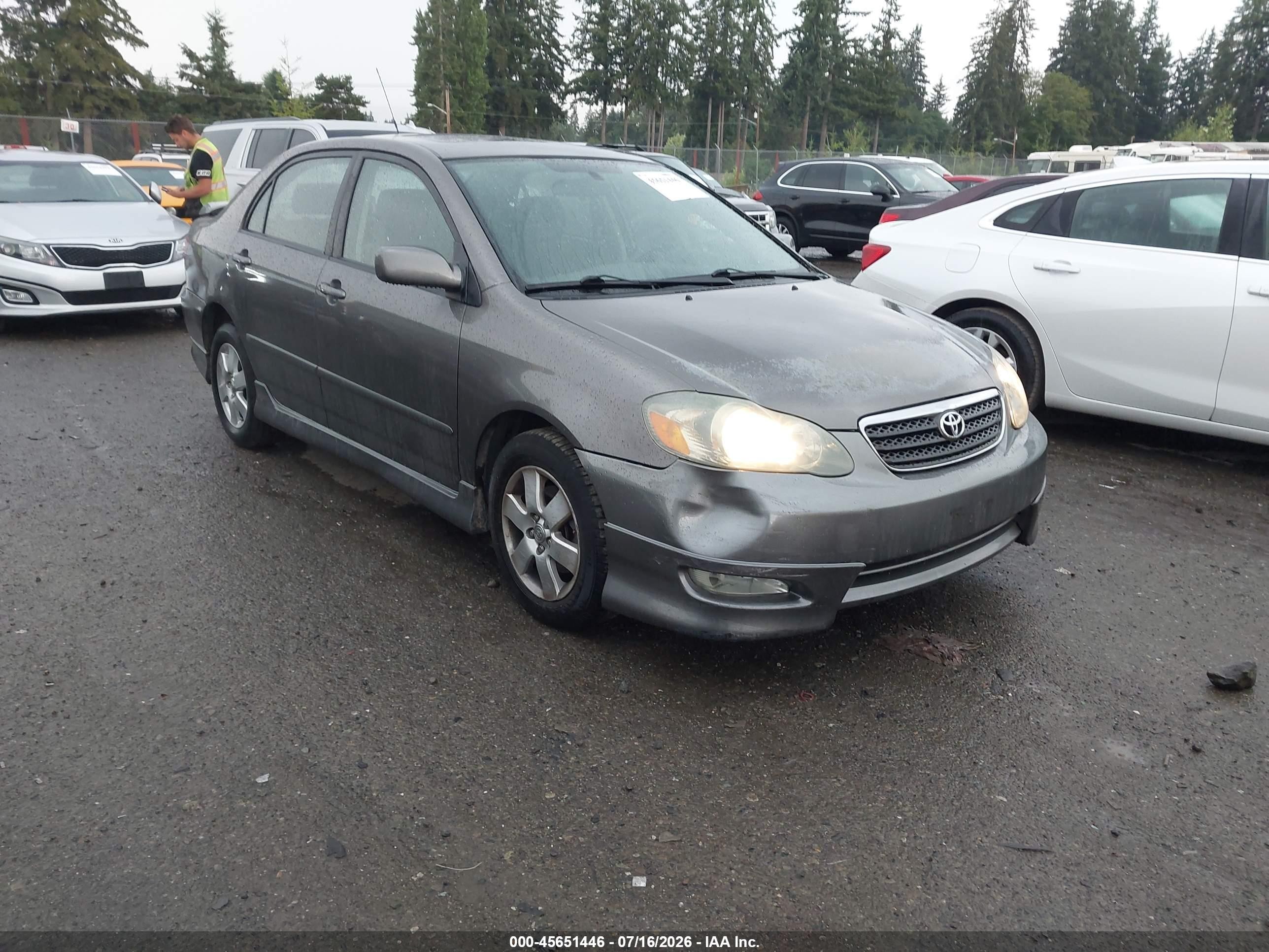 2005 Toyota Corolla S Серый vin: 1NXBR32EX5Z382655