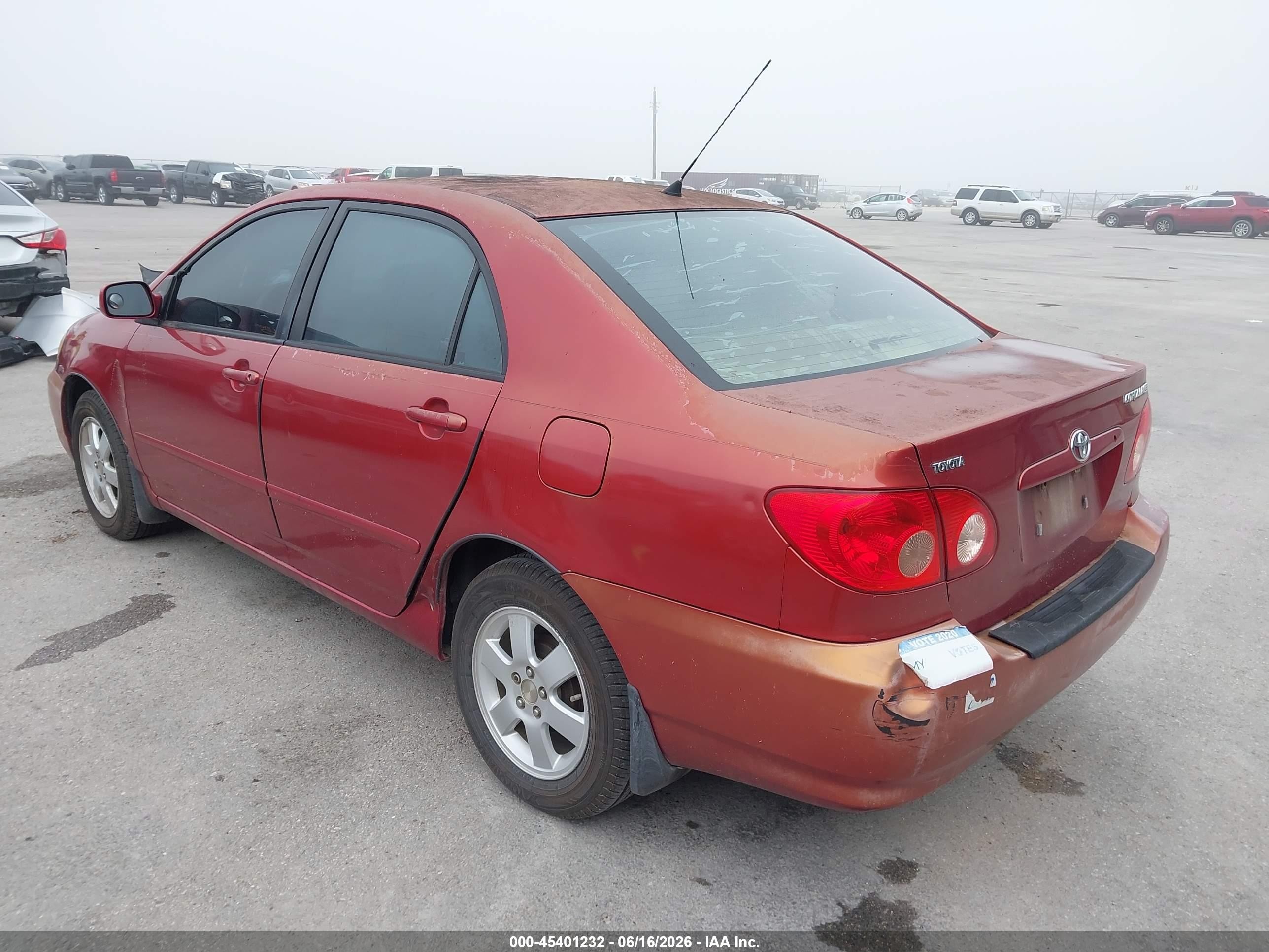 2005 Toyota Corolla Le Orange vin: 1NXBR32EX5Z391128