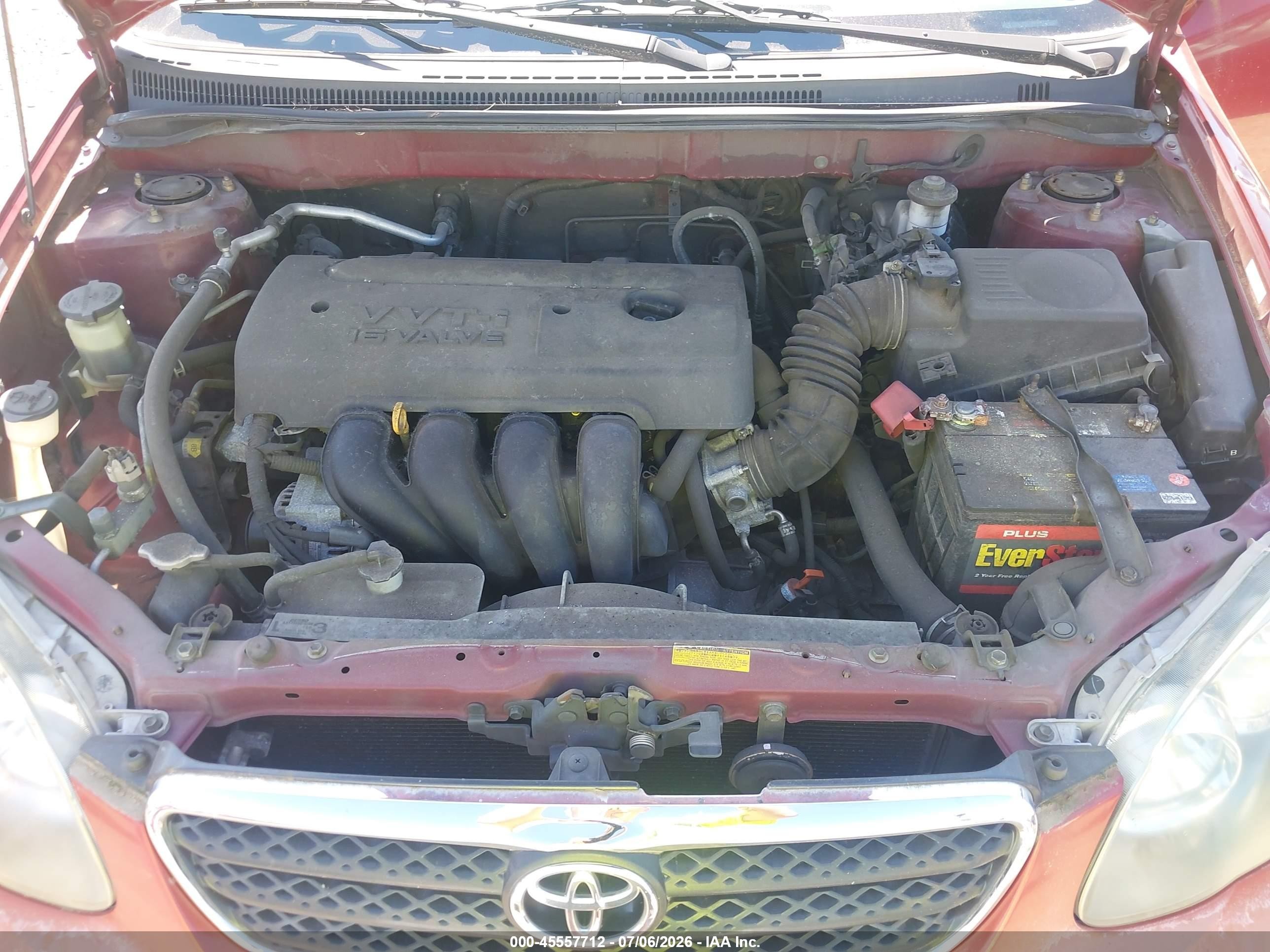 2005 Toyota Corolla S Red vin: 1NXBR32EX5Z433393