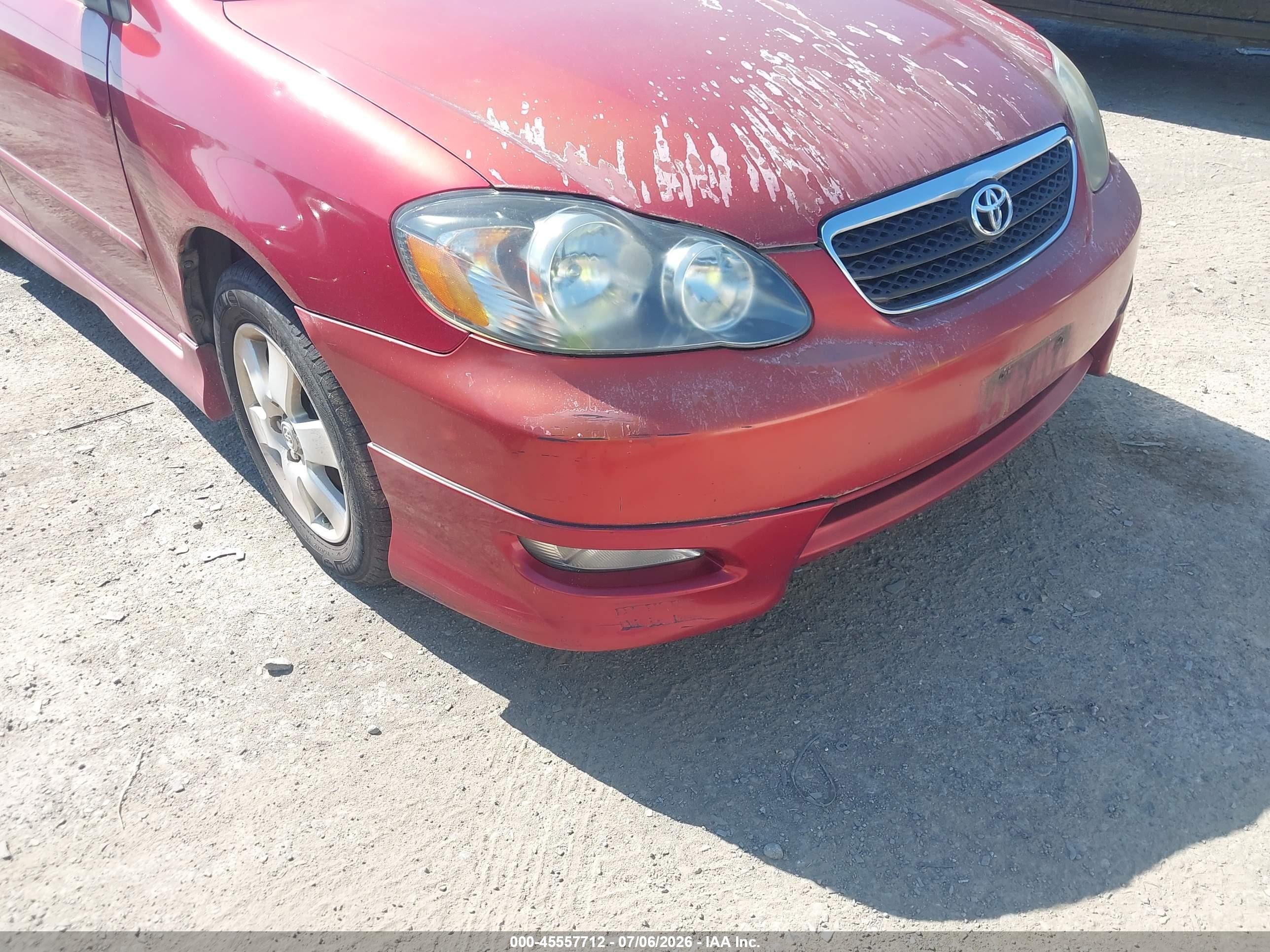 2005 Toyota Corolla S Red vin: 1NXBR32EX5Z433393