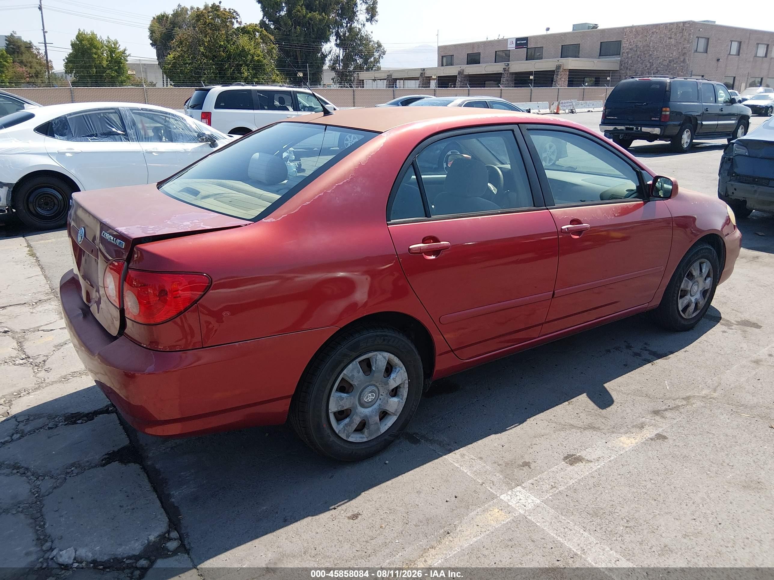 2005 Toyota Corolla Le Красный vin: 1NXBR32EX5Z474834