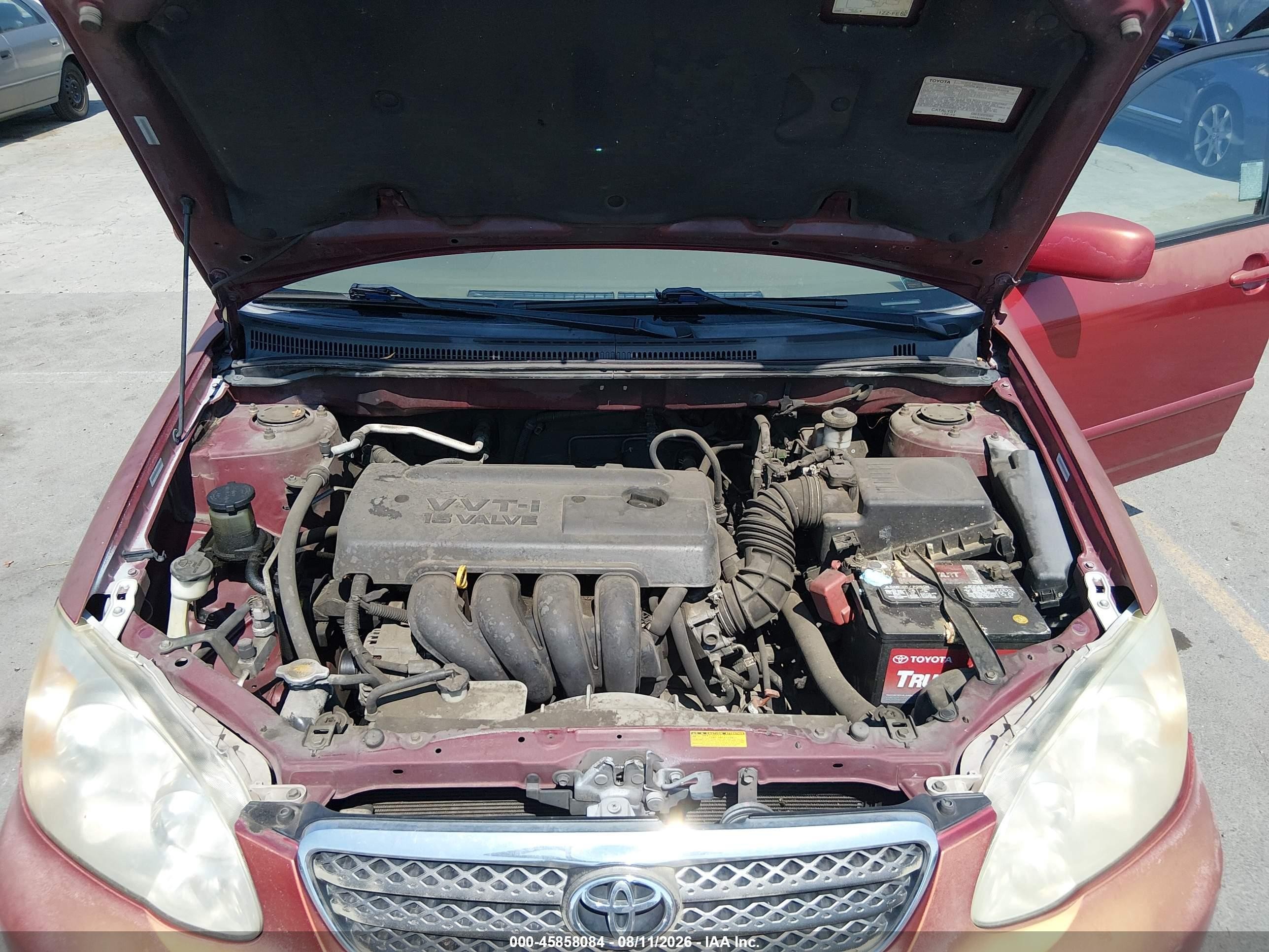 2005 Toyota Corolla Le Красный vin: 1NXBR32EX5Z474834