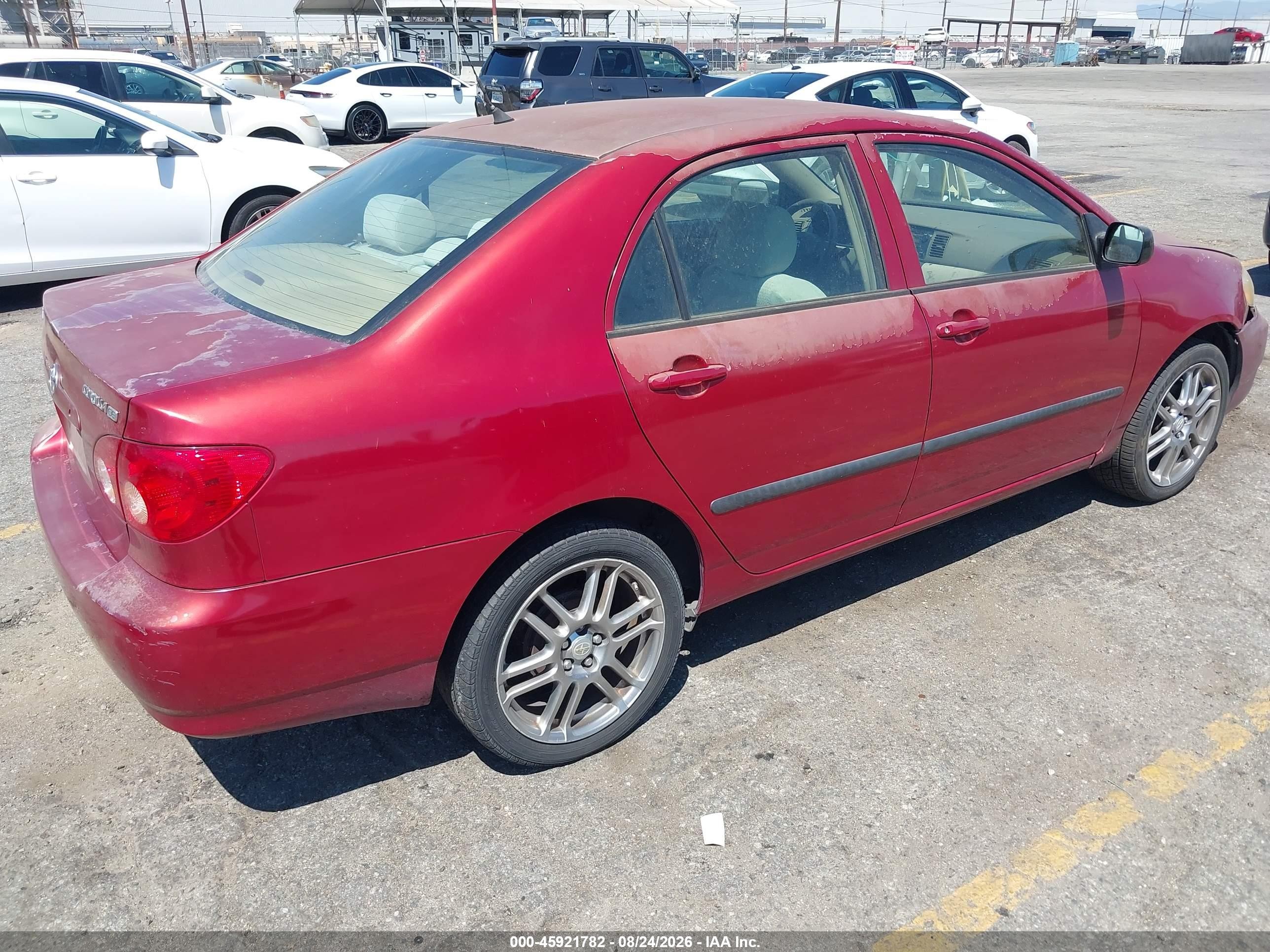 2006 Toyota Corolla Ce Red vin: 1NXBR32EX6Z645616