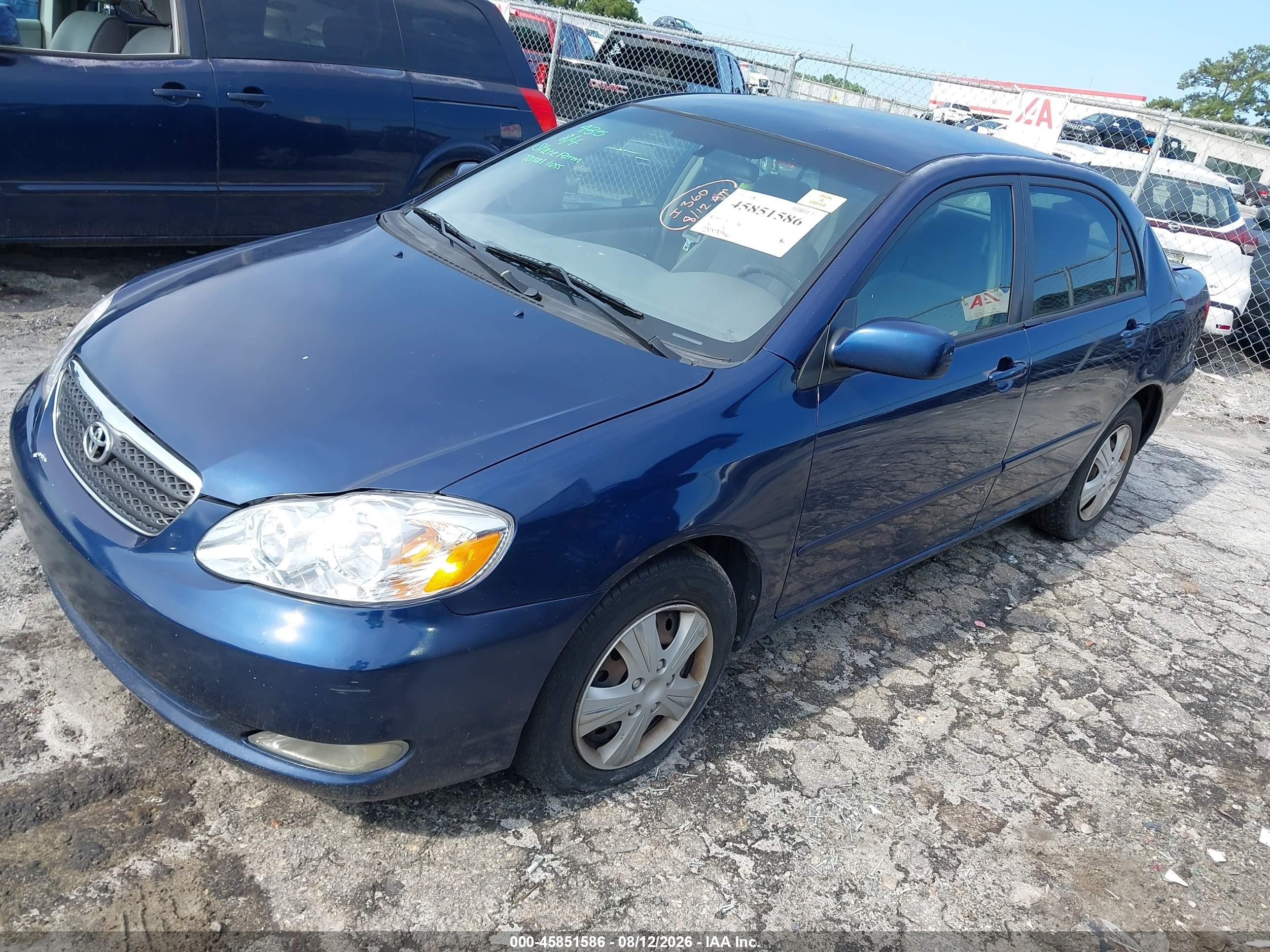 2006 Toyota Corolla Le Blue vin: 1NXBR32EX6Z662917