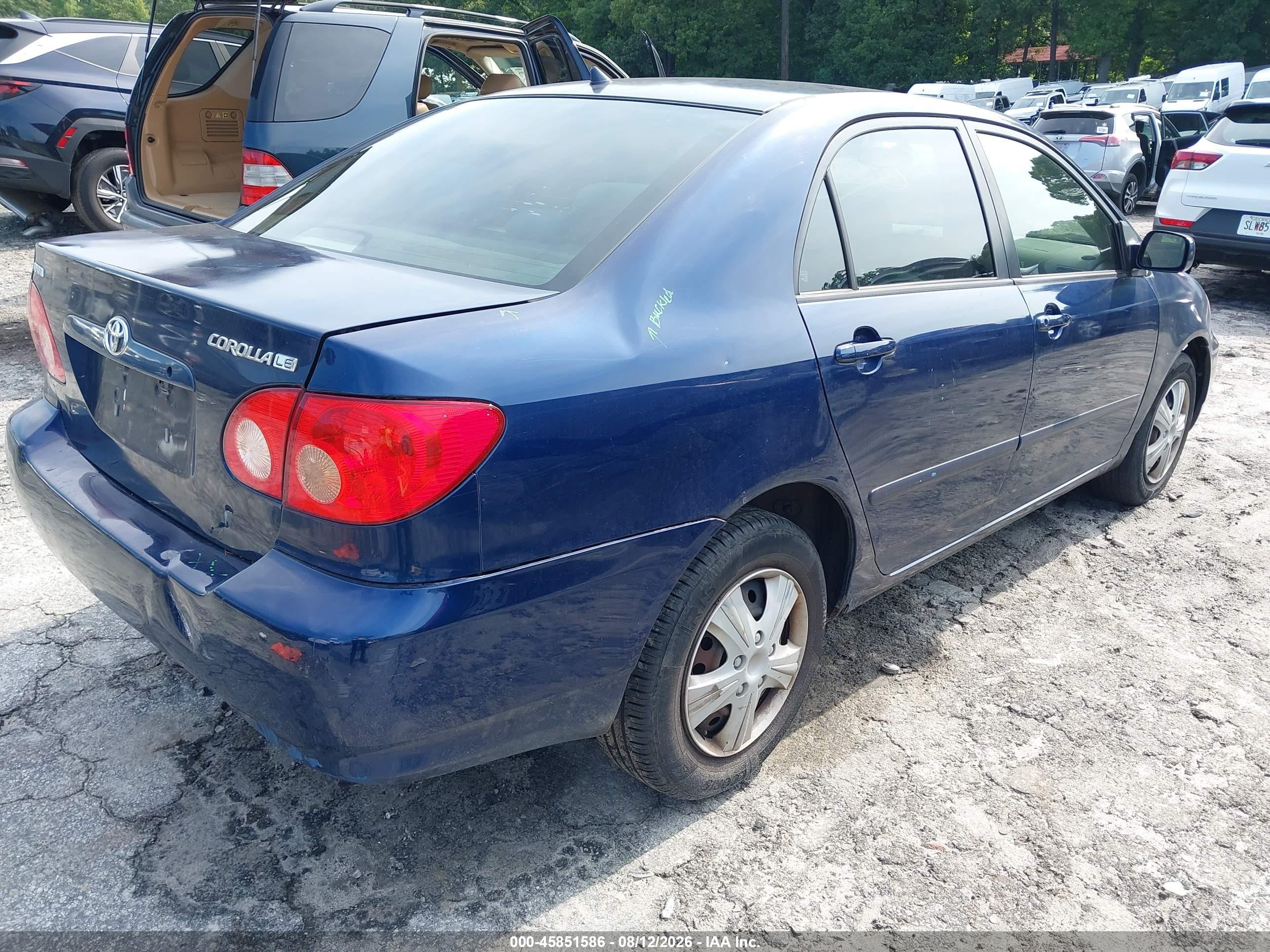 2006 Toyota Corolla Le Blue vin: 1NXBR32EX6Z662917
