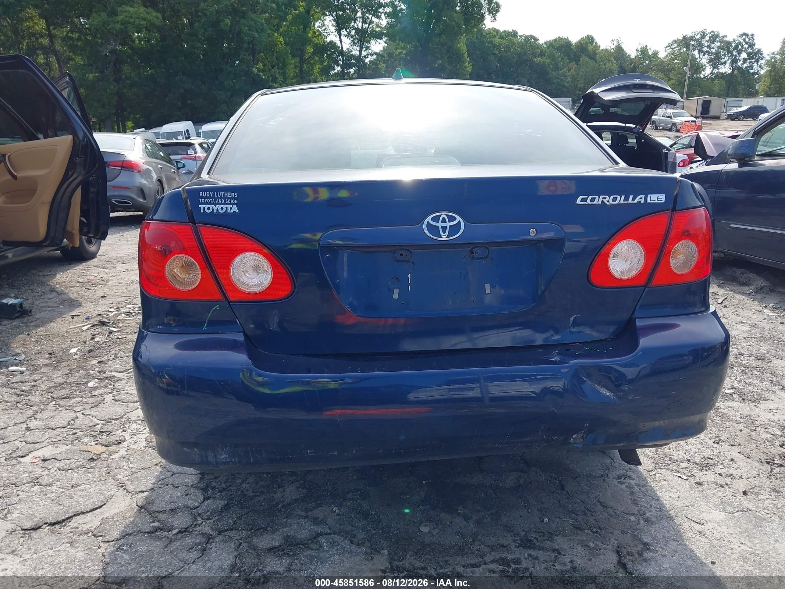 2006 Toyota Corolla Le Blue vin: 1NXBR32EX6Z662917