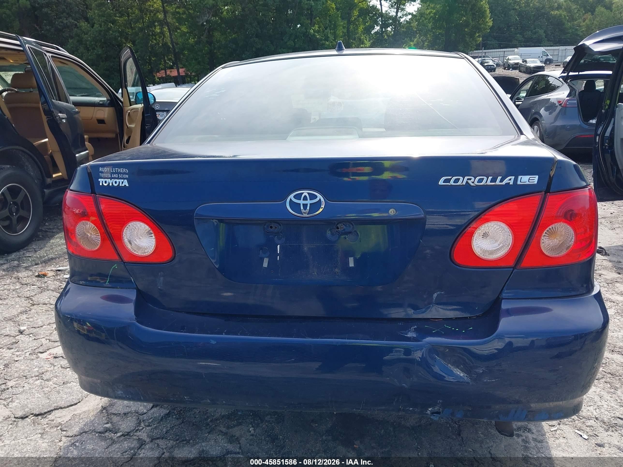 2006 Toyota Corolla Le Blue vin: 1NXBR32EX6Z662917